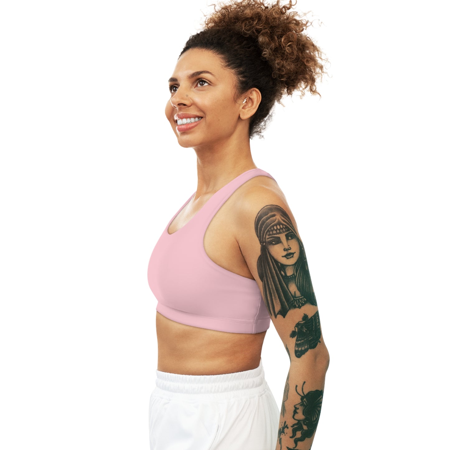 FFCCD4 Light Pink - Seamless Sports Bra