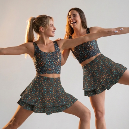 Wild Leopards - iSquared Ruffle Skirt