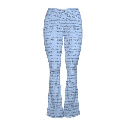 Bikram Pastel - Cross Waisted Flair Leggings