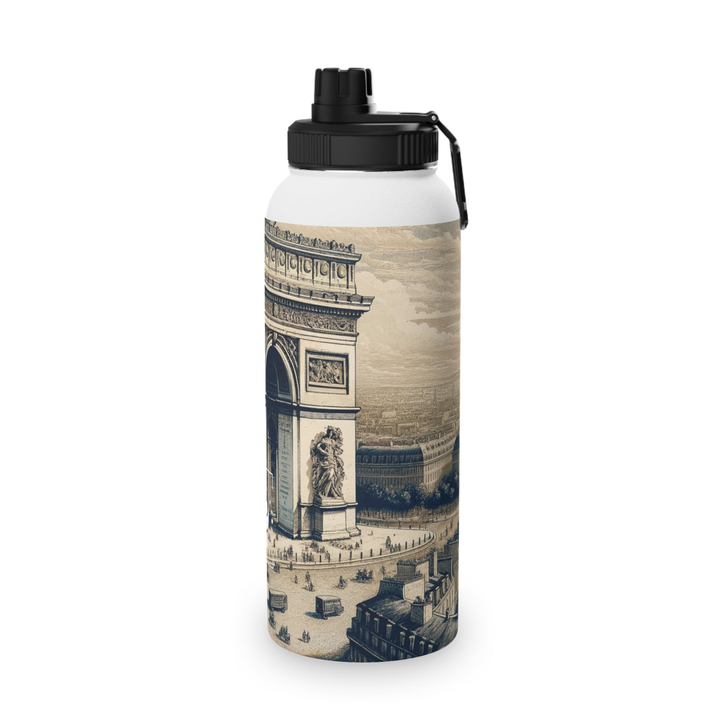 "Majesty of the Arc: A Napoleon Era Portrait" - Sports Water Bottle