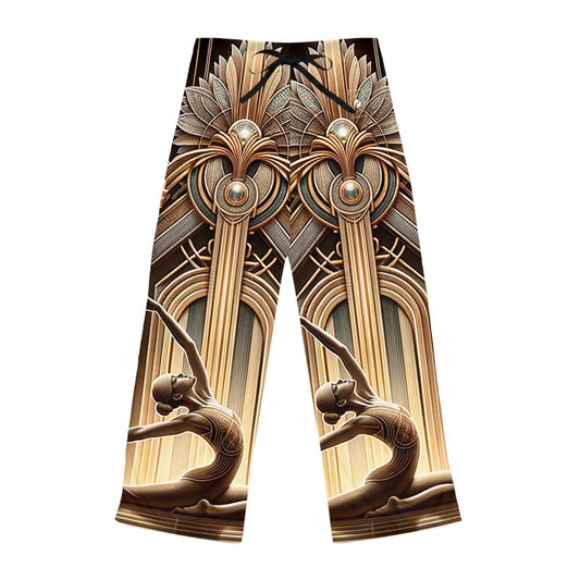 Deco Serenity: A Fusion of Opulence and Zen - Women lounge pants