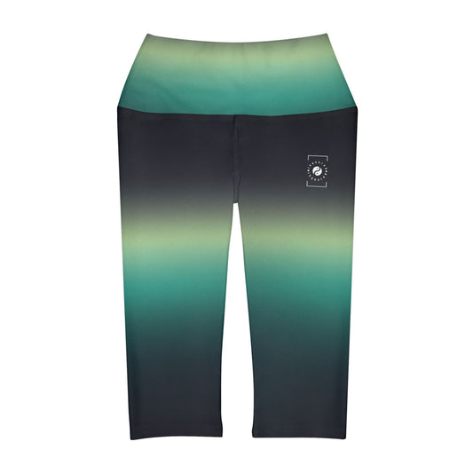 Midnight Gradients - High Waisted Capri Leggings