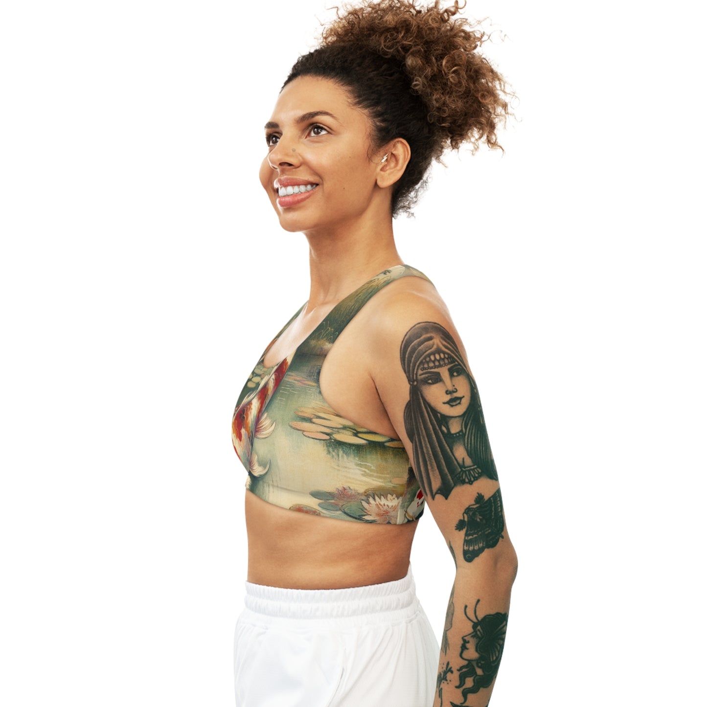 Koi Lily Pond - Seamless Sports Bra