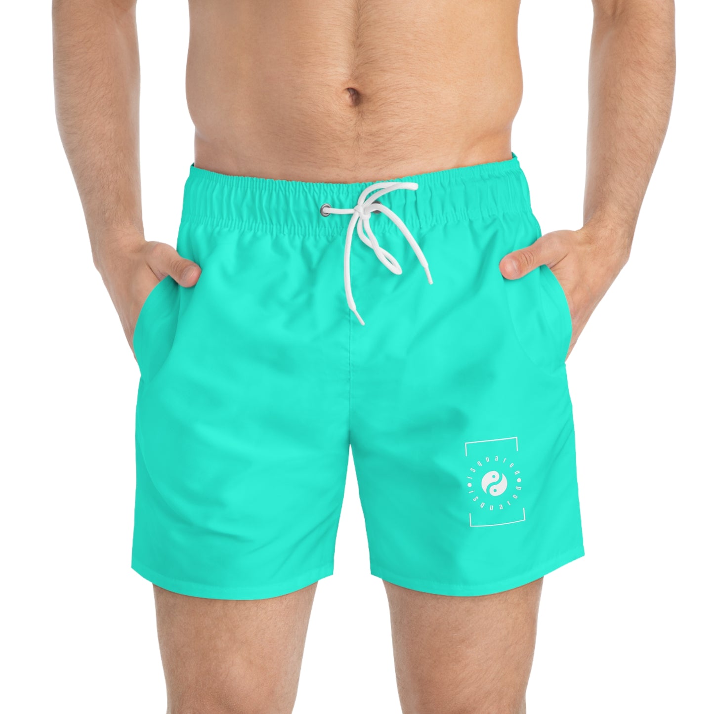 Neon Teal #11ffe3 - Swim Trunks for Men