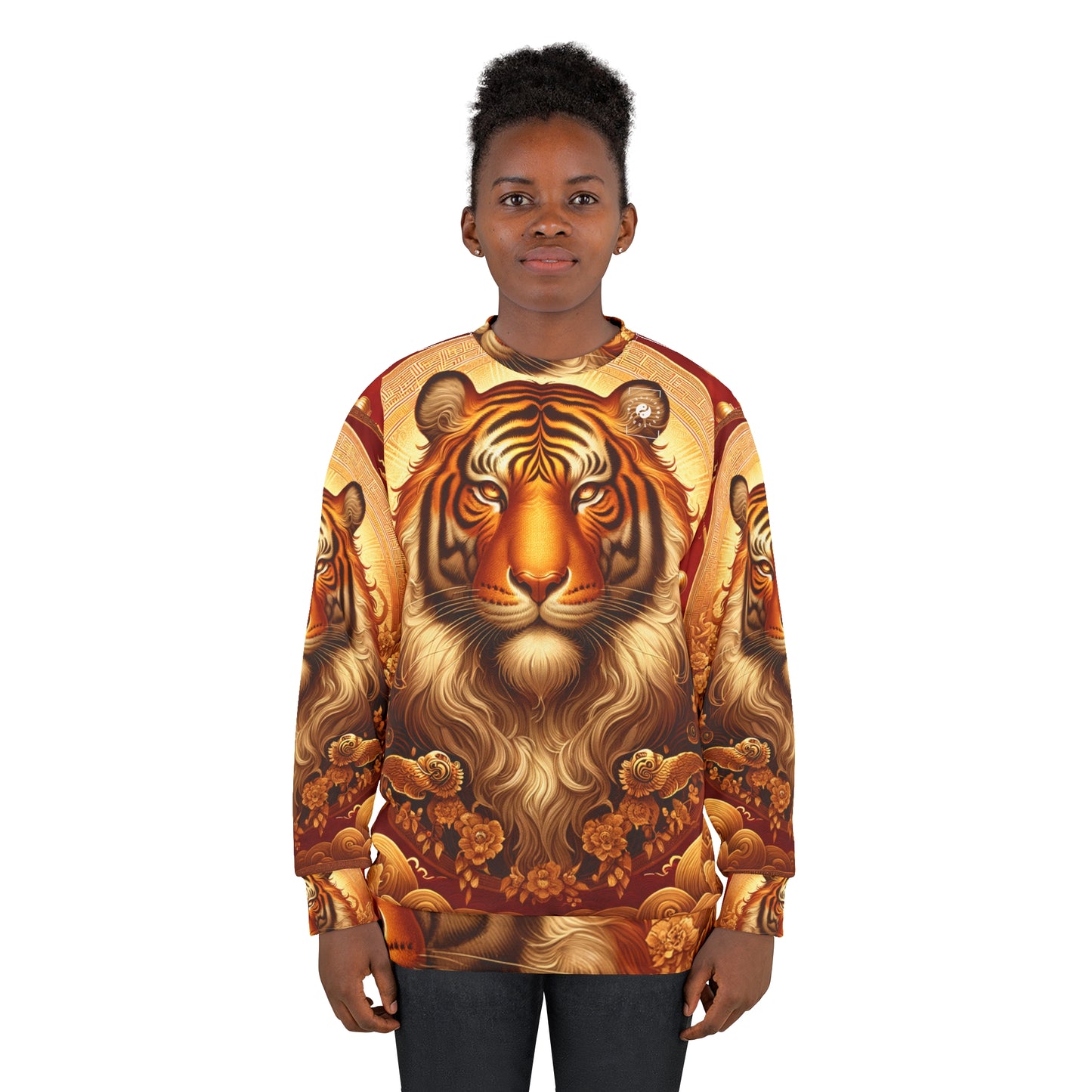 "Golden Majesty: Ascension of the Lunar Tiger" - Unisex Sweatshirt