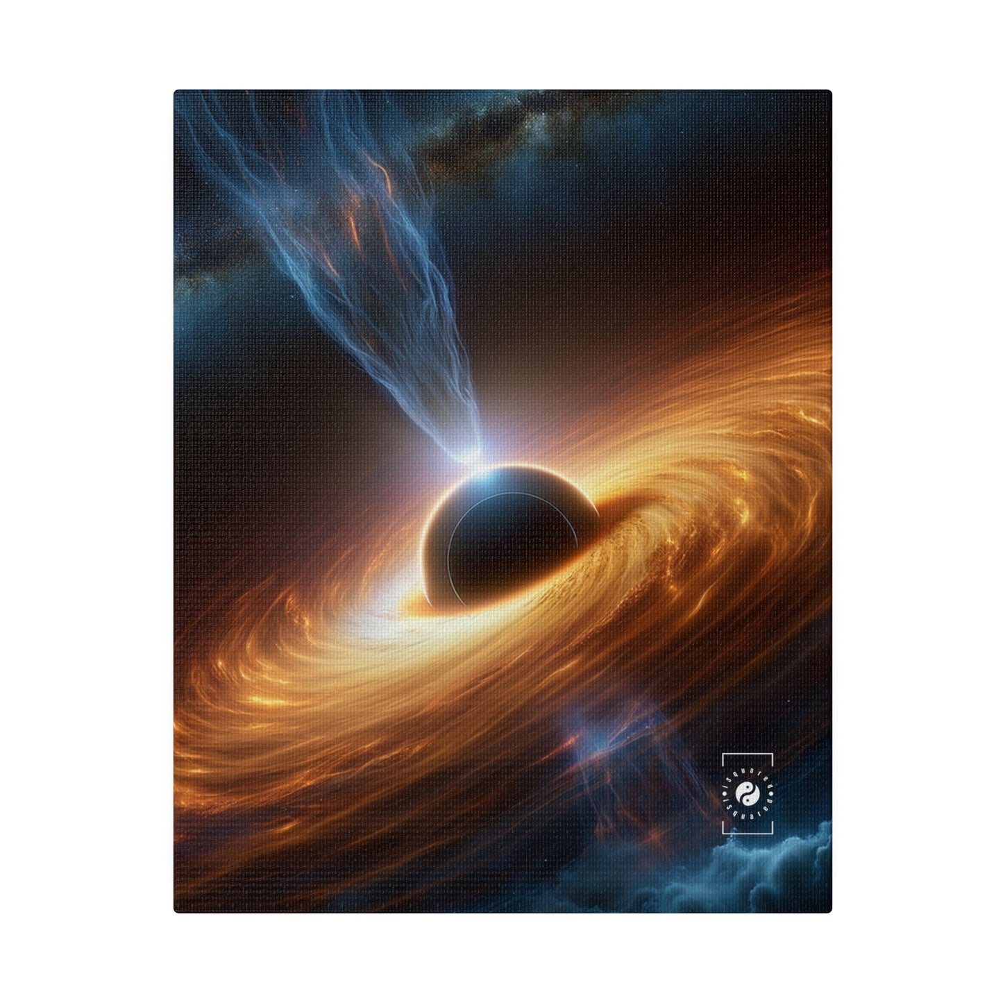 "Discs of Illumination: Black Hole Reverie" - Art Print Canvas