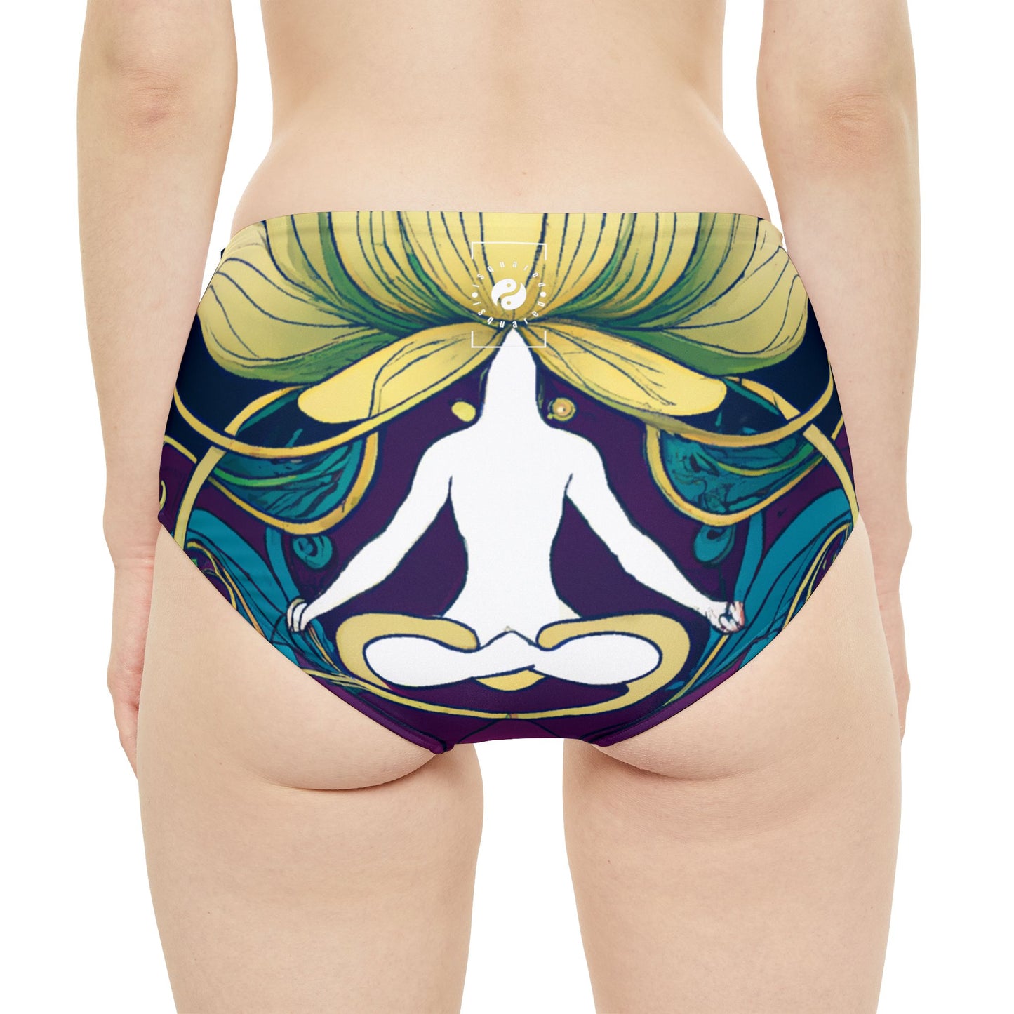 "Lotus Serenity Dance" - High Waisted Bikini Bottom