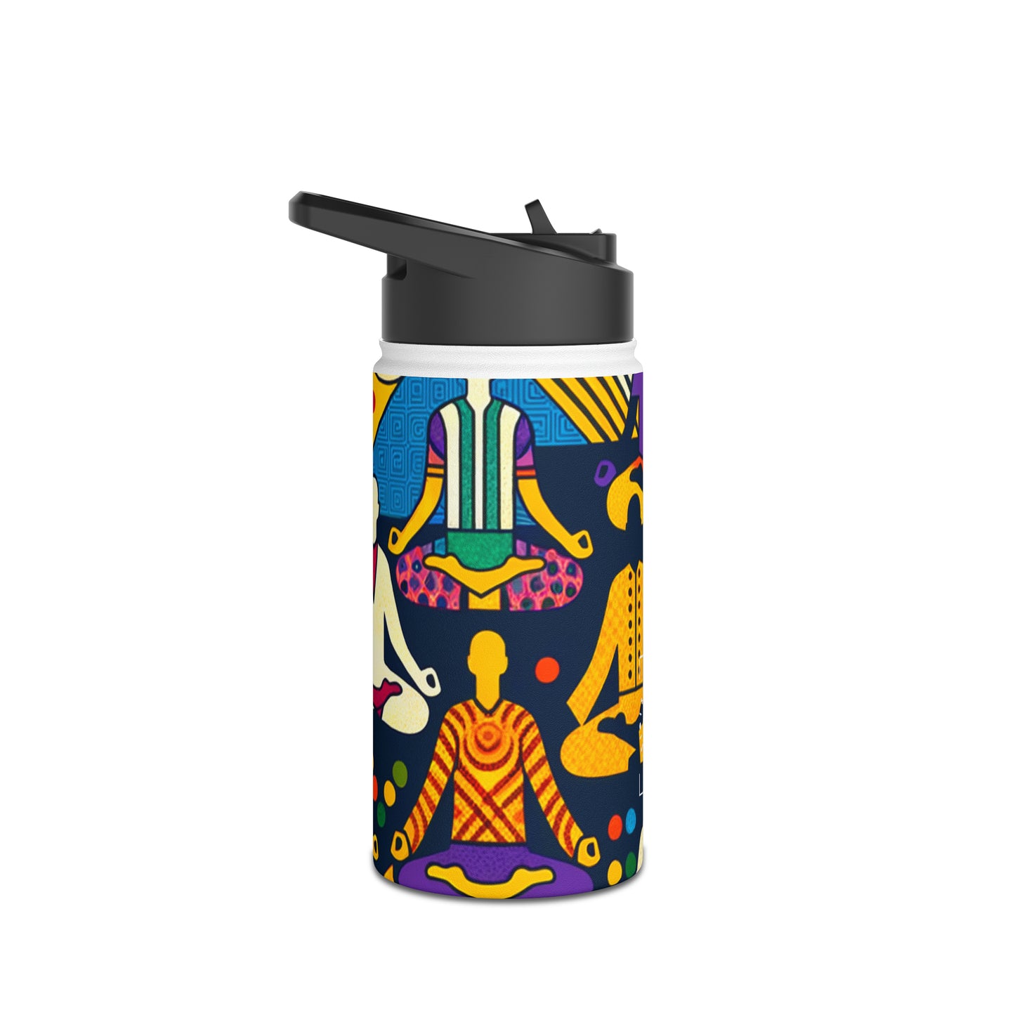 Vibrant Sadana: Prana in Nouveau Réalité - Water Bottle