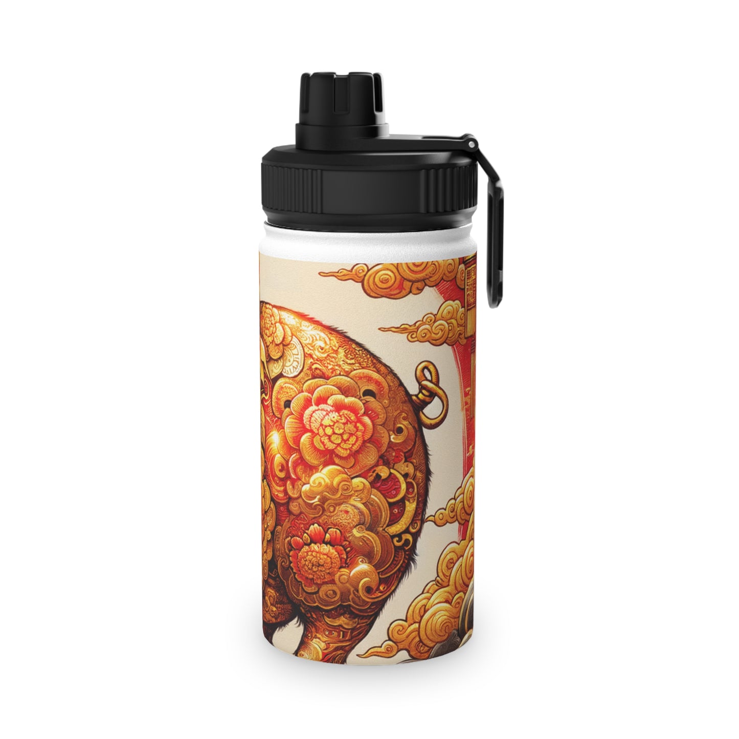 "Golden Prosperity: The Divine Swine Celebration" - Sports Water Bottle