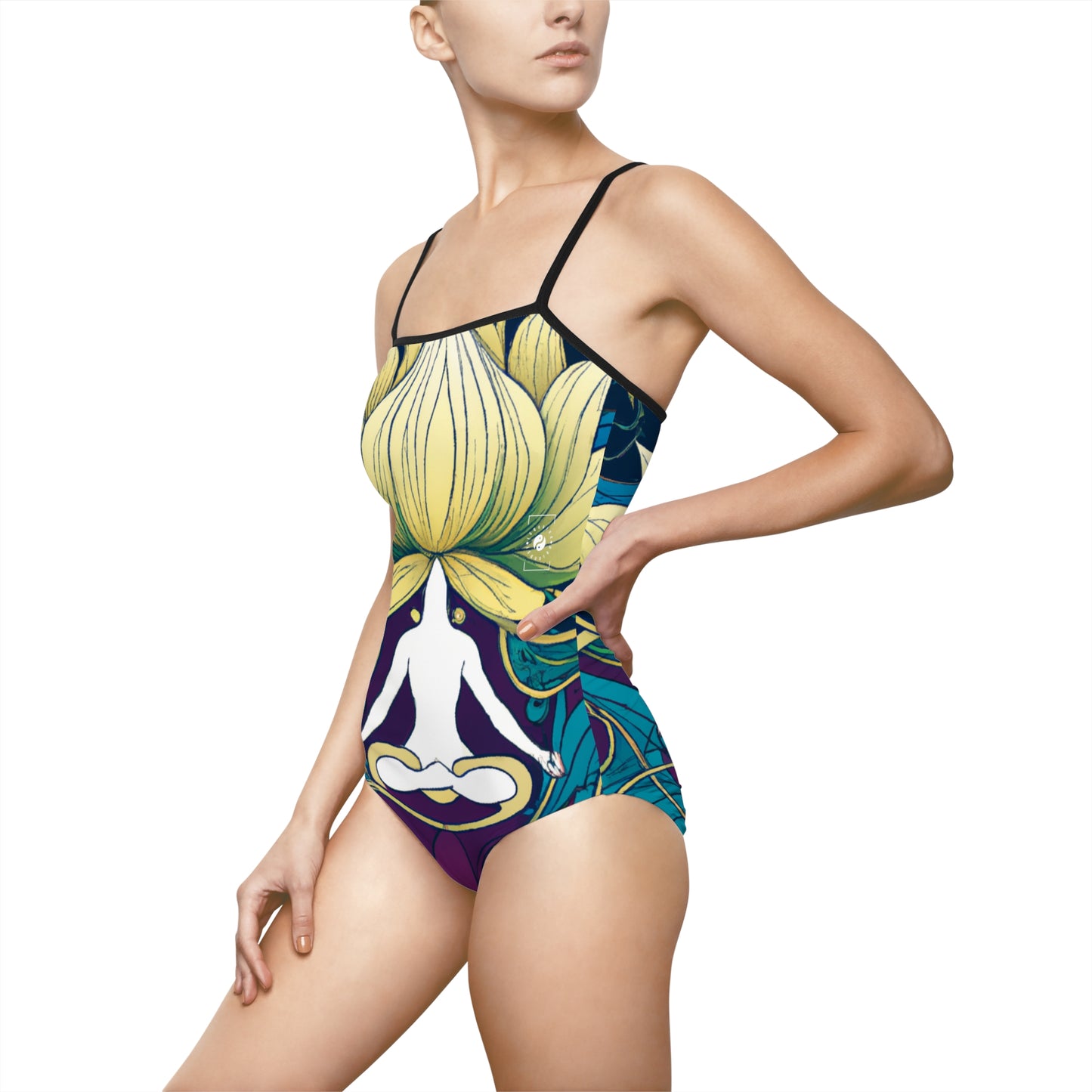 "Lotus Serenity Dance" - Openback Swimsuit