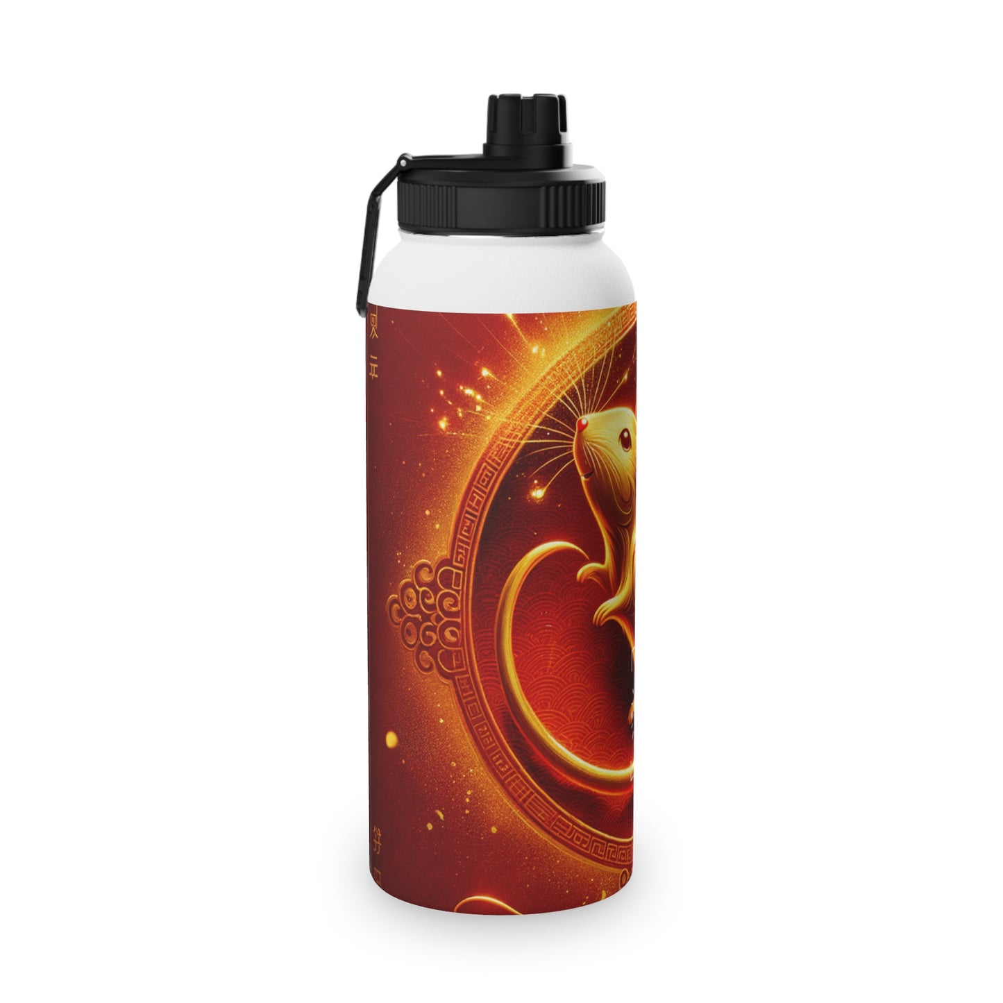 "Golden Emissary: A Lunar New Year's Tribute" - Sports Water Bottle