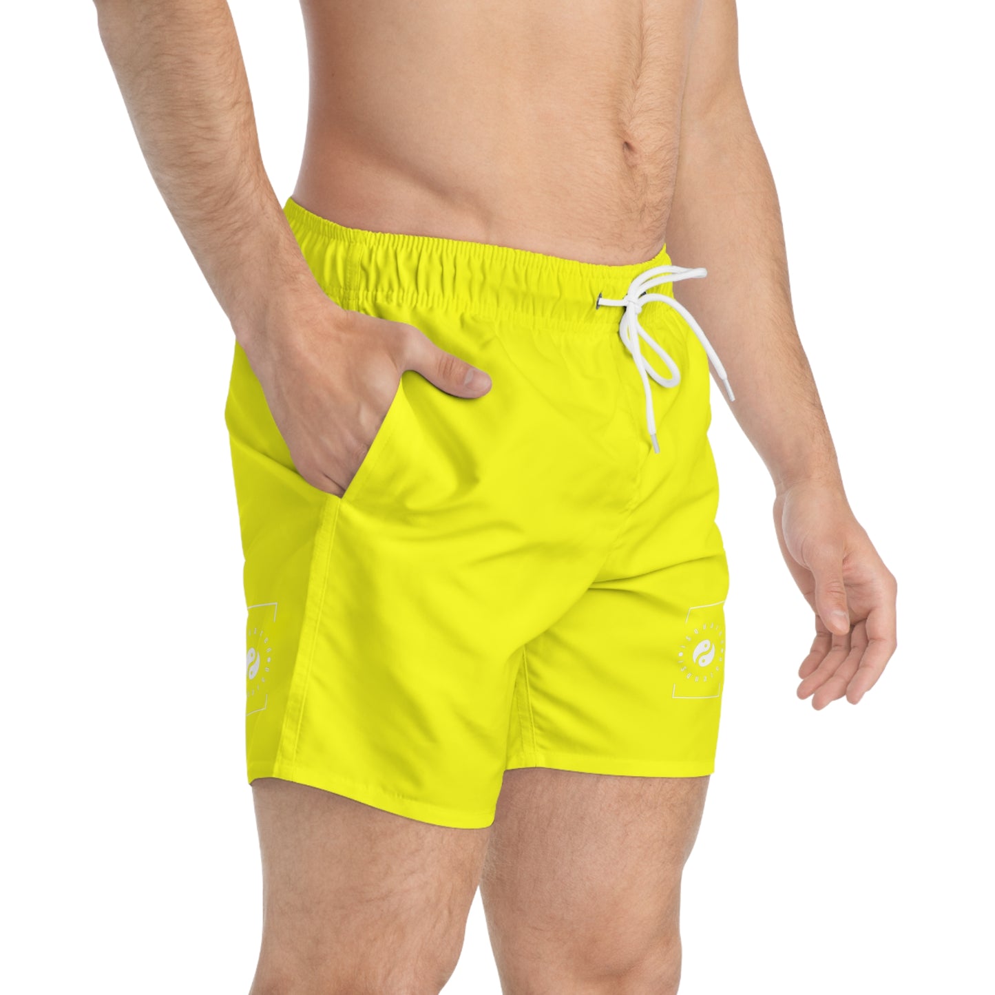 Neon Yellow FFFF00 - Swim Trunks for Men