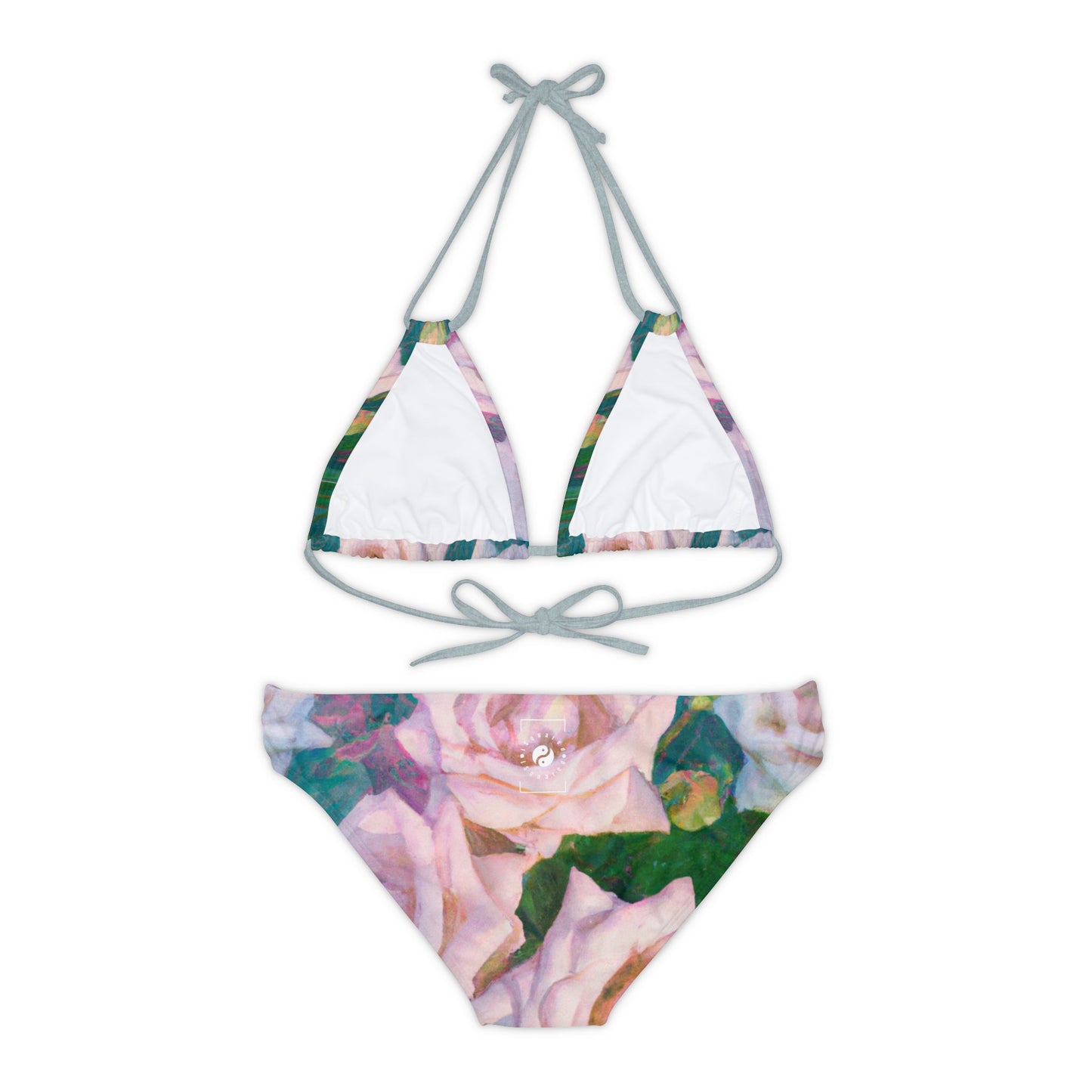 Cosmic Roses - Lace-up Bikini Set