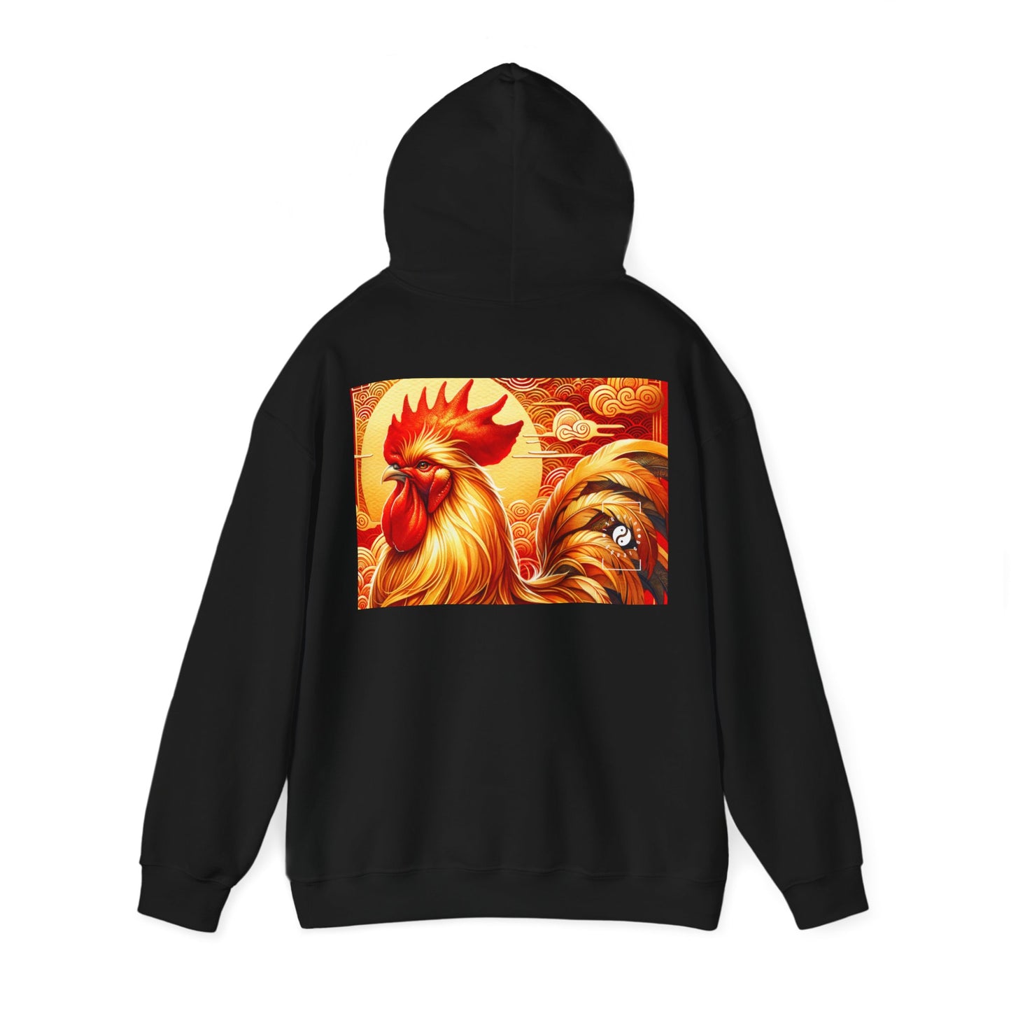 "Crimson Dawn: The Golden Rooster's Rebirth" - Hoodie