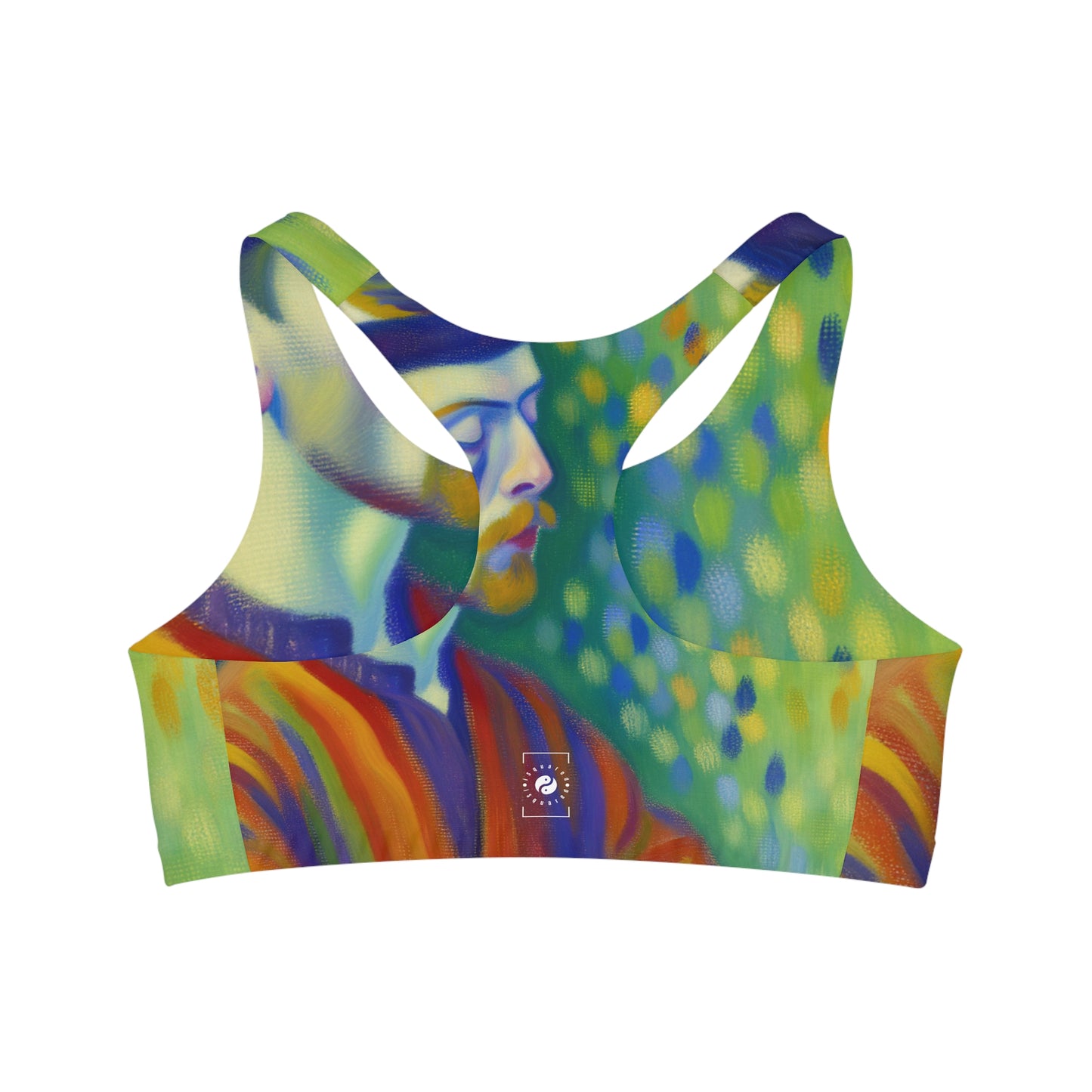 "Serene Resilience: A Frida's Solitude in hues" - Seamless Sports Bra