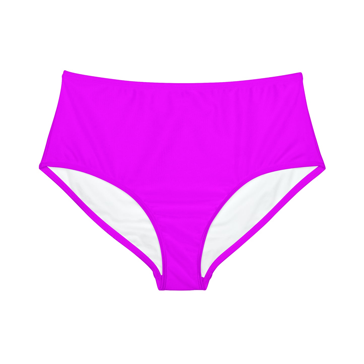 #f000ff Neon Purple - High Waisted Bikini Bottom