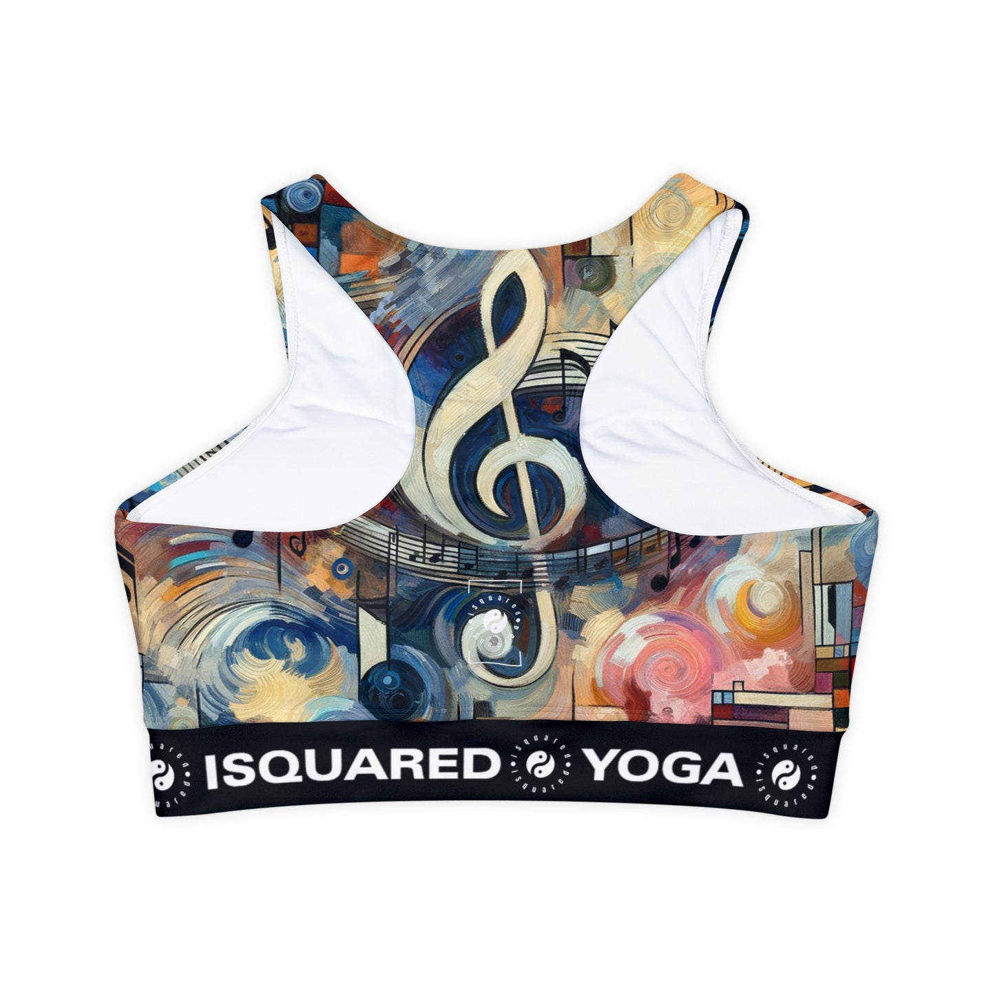 "Melodic Abstraction: Kandinsky's Symphony" - Lined & Padded Sports Bra