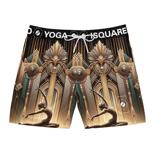 "Deco Serenity: A Fusion of Opulence and Zen" - Swim Shorts (Mid-Length) for Men