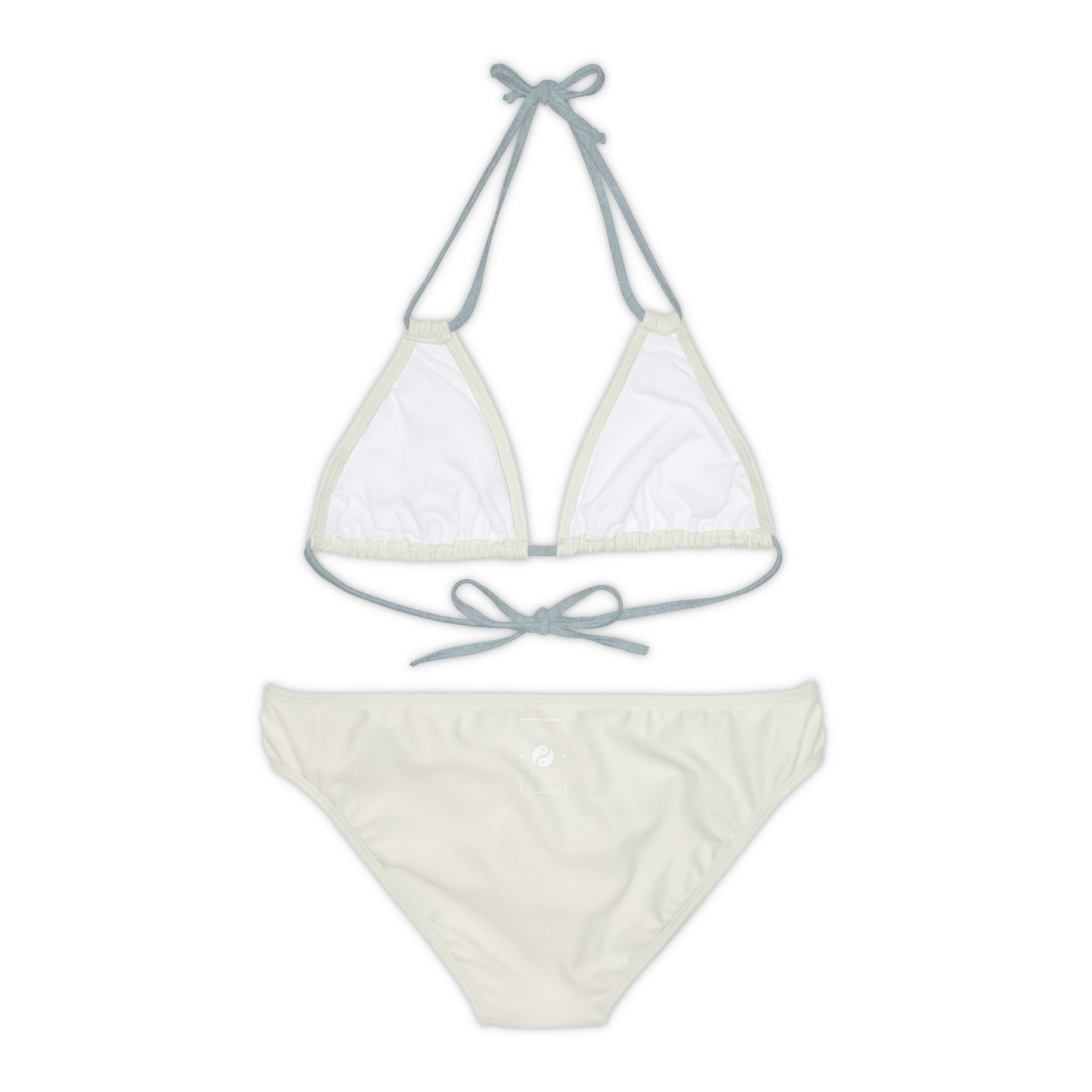 #E9E7DA Ivory - Lace-up Bikini Set