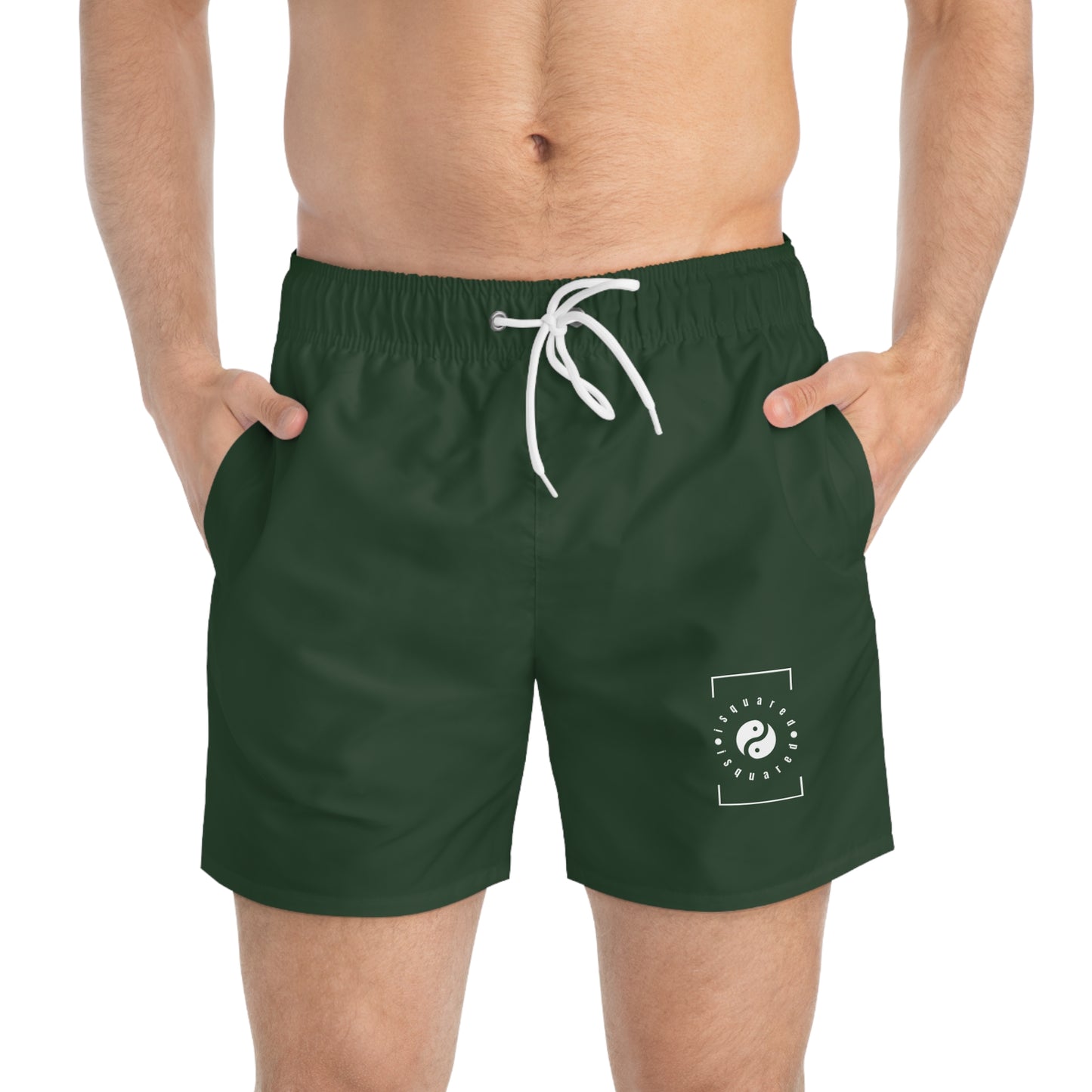 #153B1C Forest Green - Swim Trunks for Men