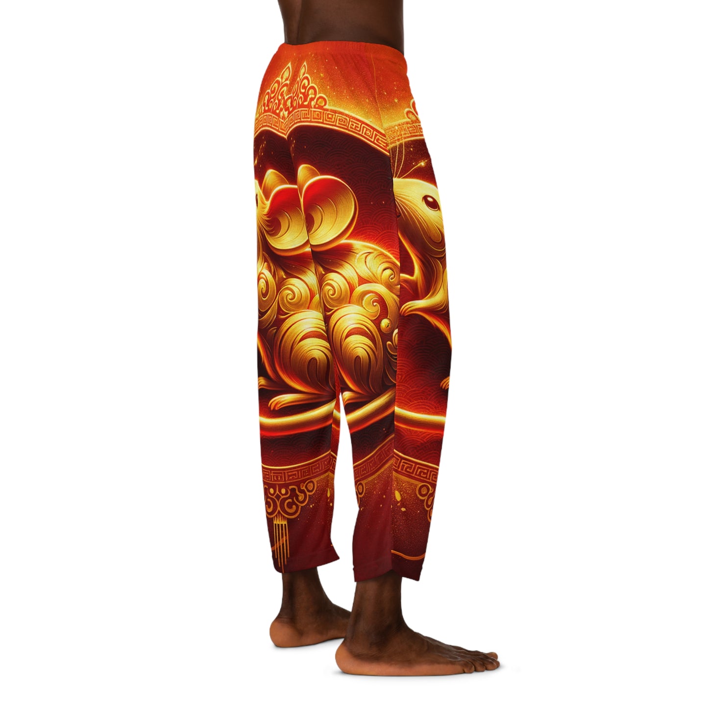 "Golden Emissary: A Lunar New Year's Tribute" - men's Lounge Pants