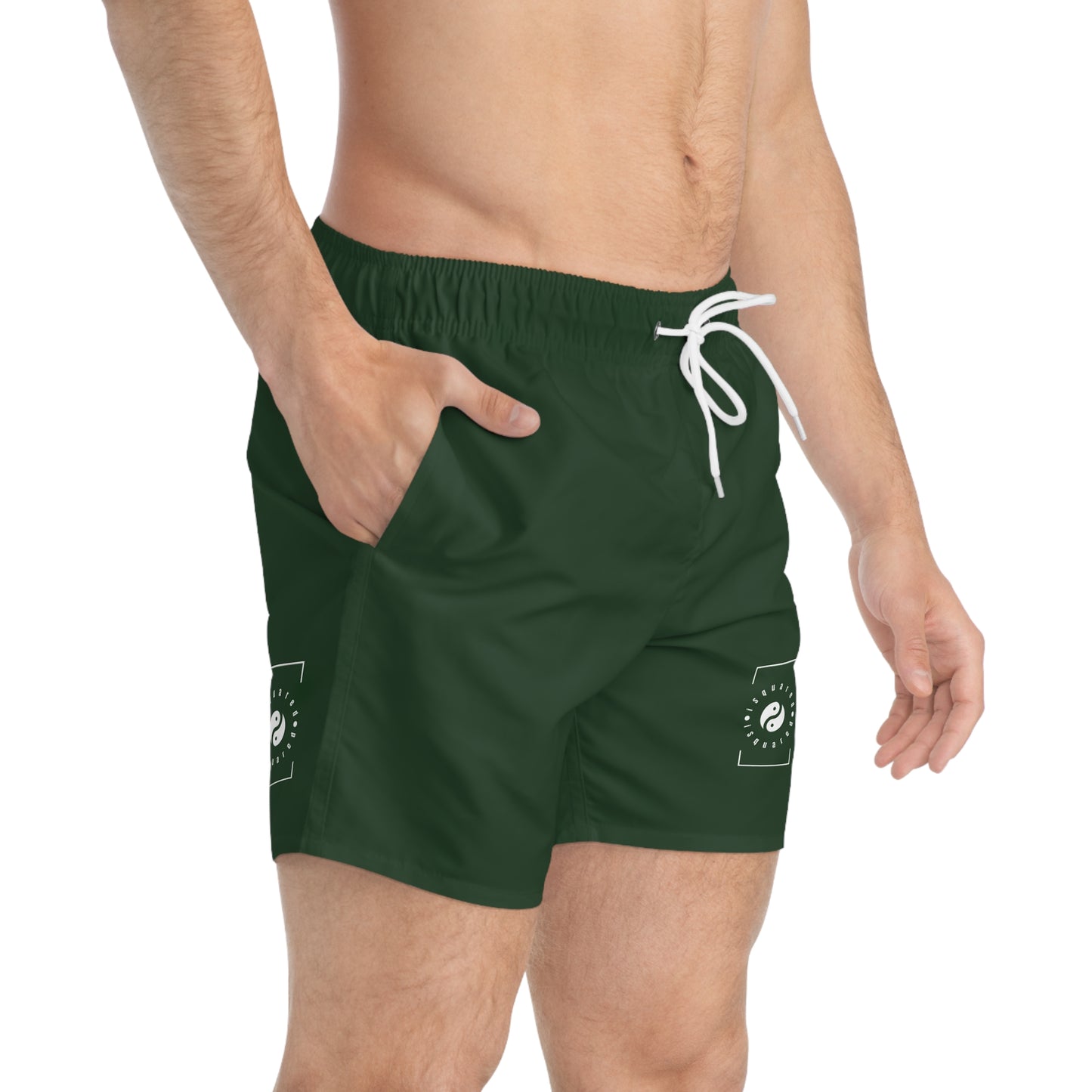 #153B1C Forest Green - Swim Trunks for Men