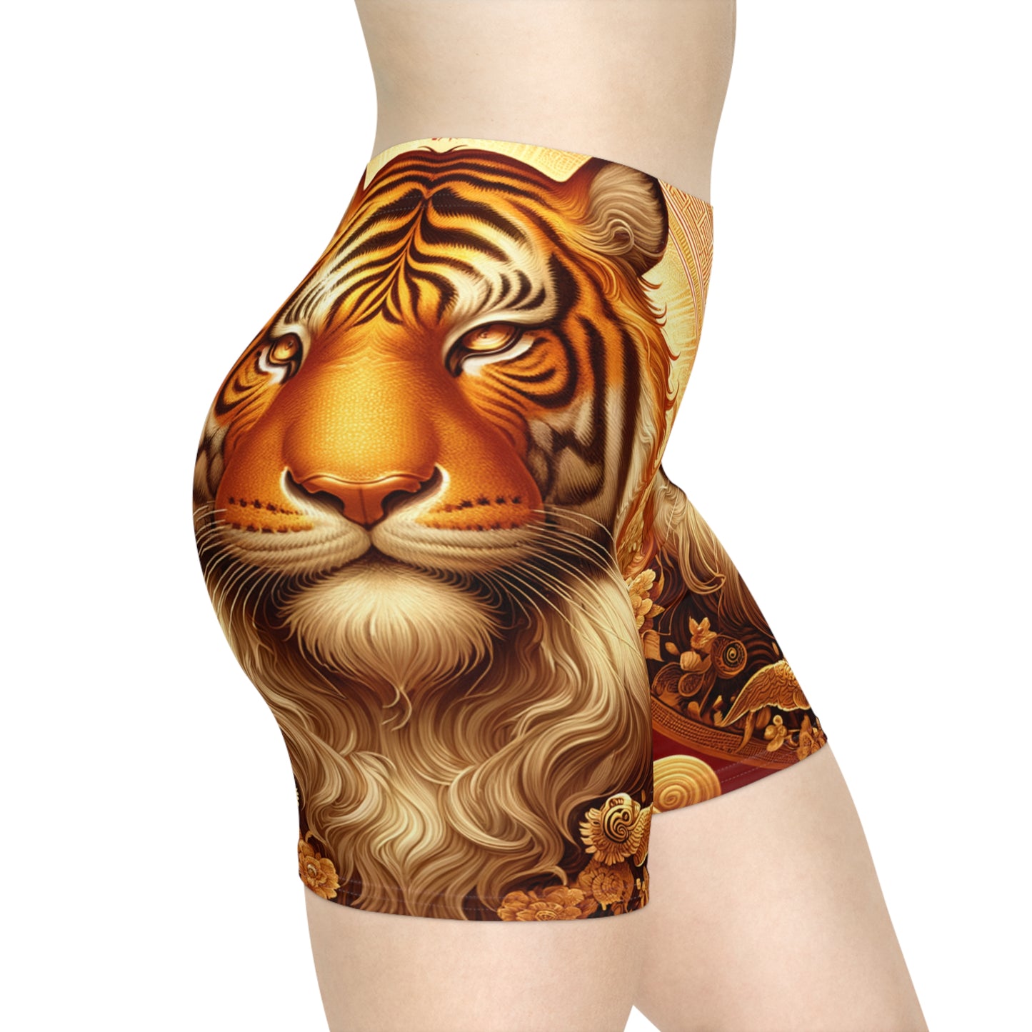 "Golden Majesty: Ascension of the Lunar Tiger" - Hot Yoga Short