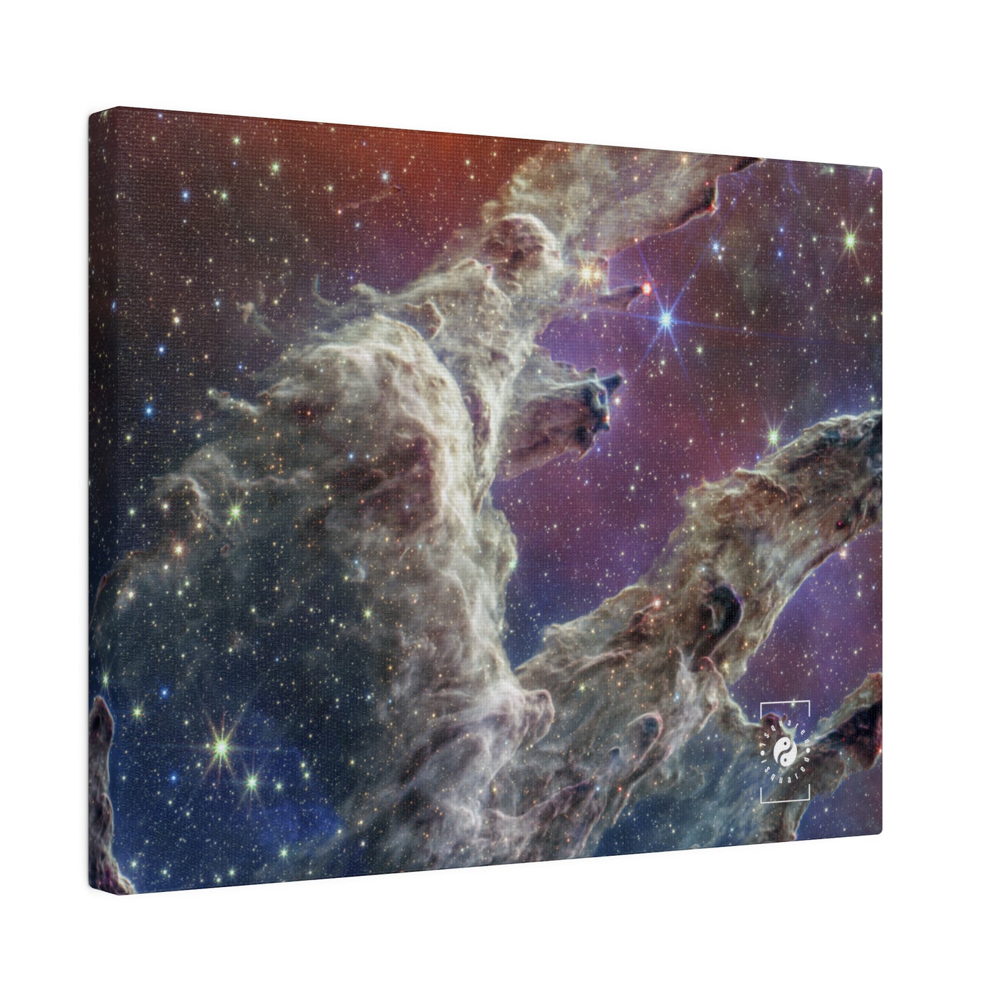 Pillars of Creation (NIRCam and MIRI Composite Image) - JWST Collection - Art Print Canvas