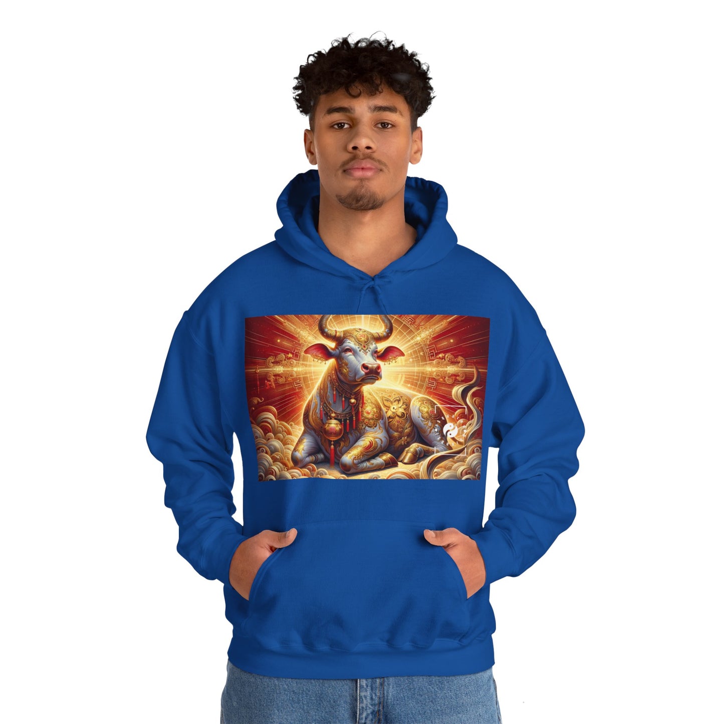 "Golden Euphoria: A Dance of the Divine Bovine" - Hoodie