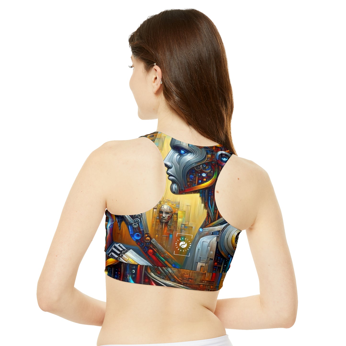 TechnoGenesis - High Neck Crop Top