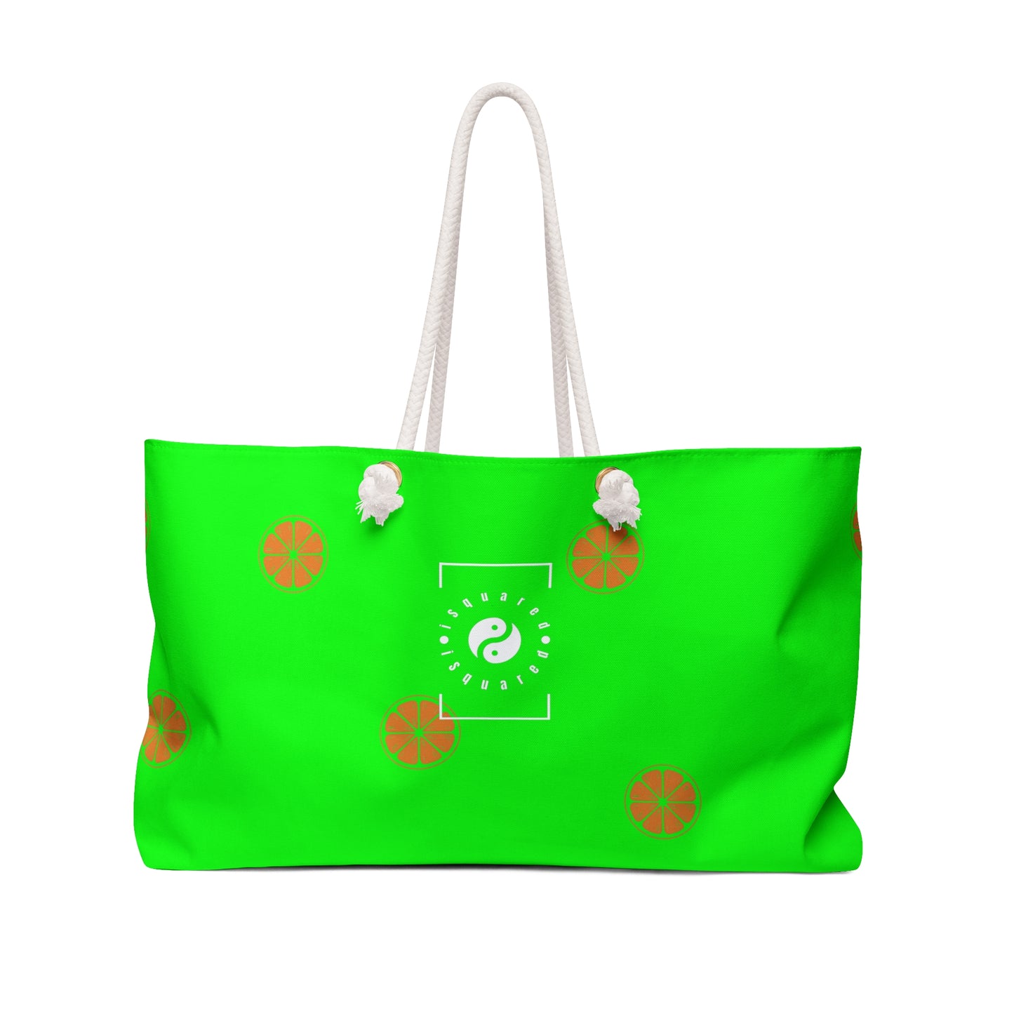 #05FD00 Lime Green + Mandarin - Casual Yoga Bag