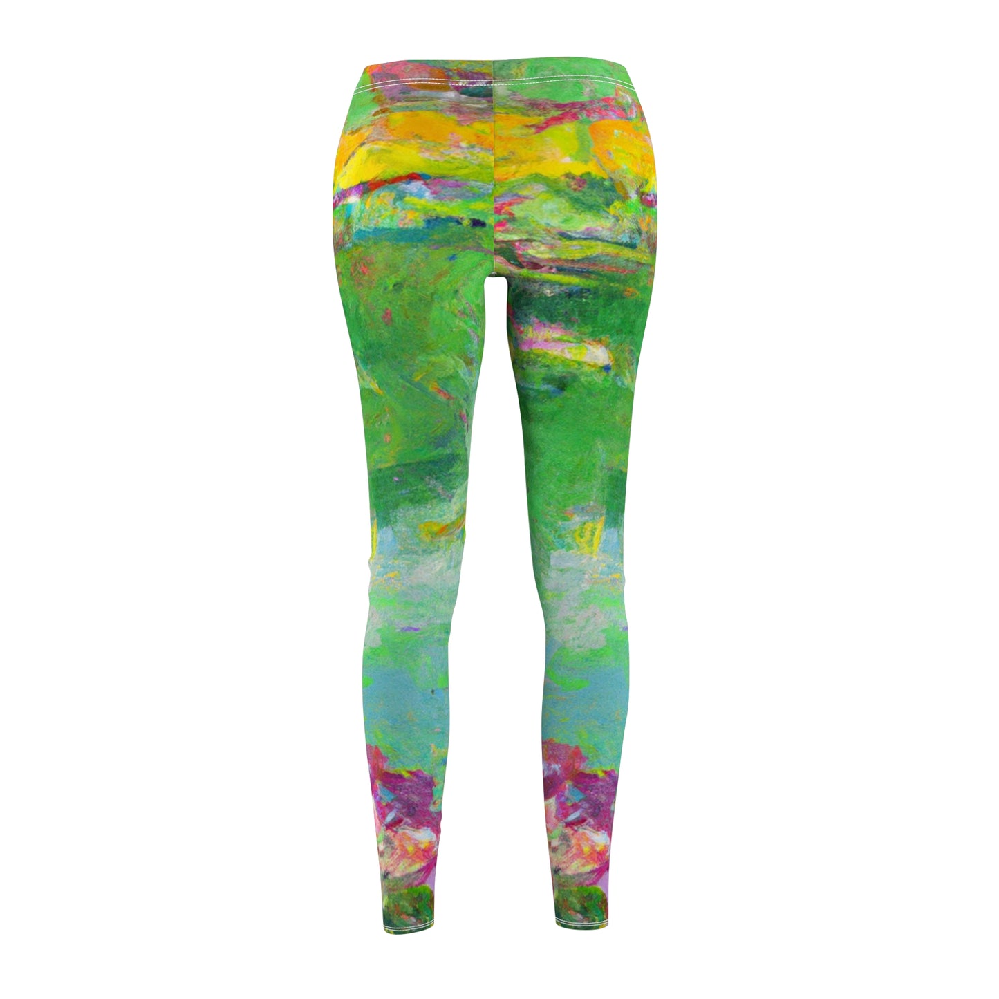 "Lily Aquarelle: Dusk Reflections" - Casual Leggings