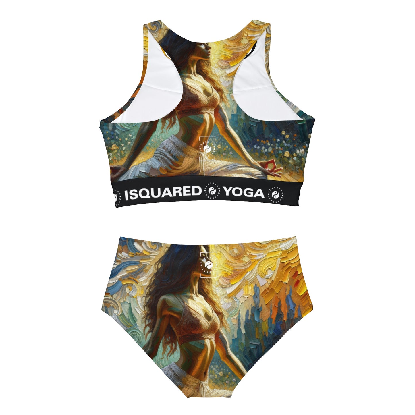 "Golden Warrior: A Tranquil Harmony" - Hot Yoga Bikini Set