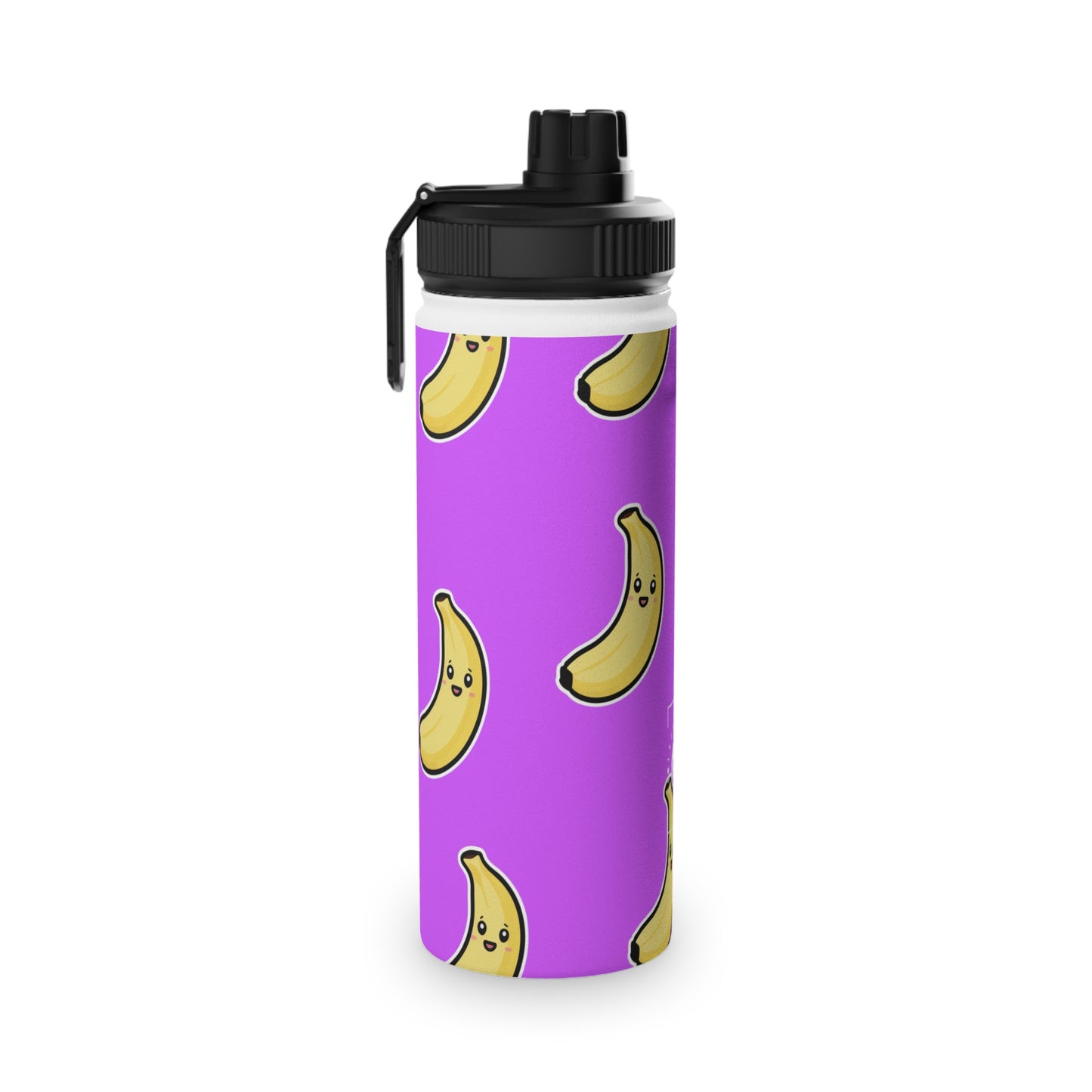 #D65BFF Purple + Banana - Sports Water Bottle