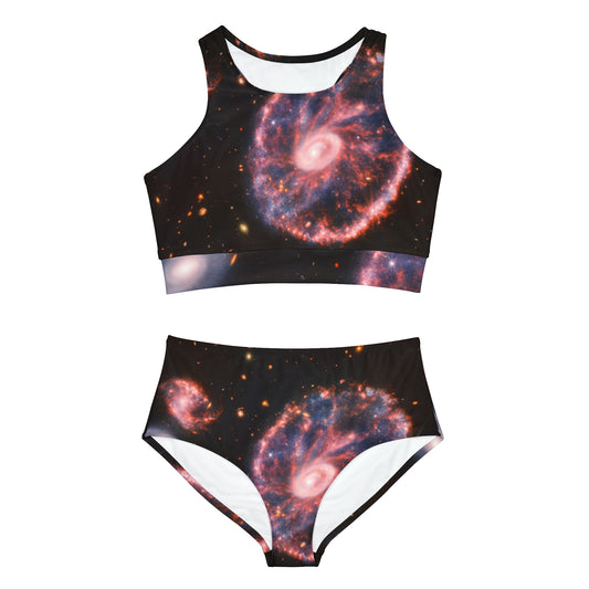 Cartwheel Galaxy (NIRCam and MIRI Composite Image) - Hot Yoga Bikini Set