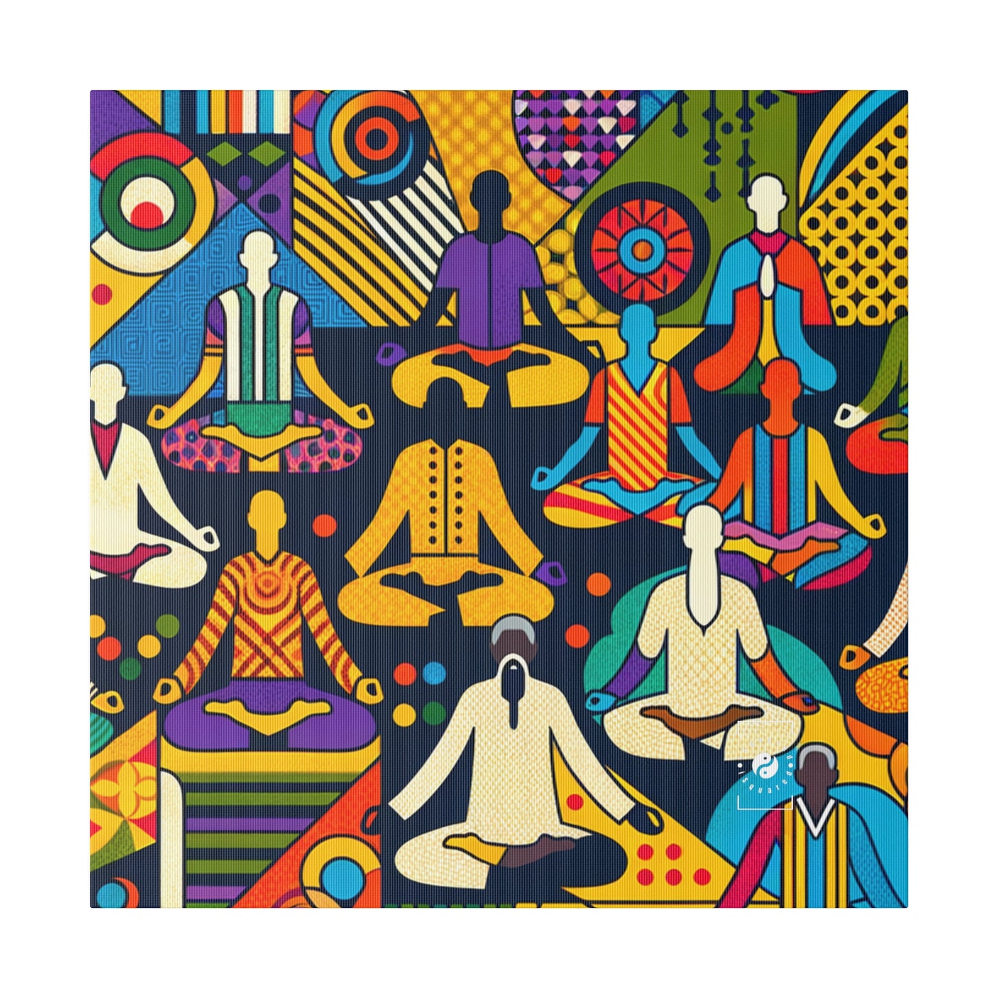 Vibrant Sadana: Prana in Nouveau Réalité - Art Print Canvas