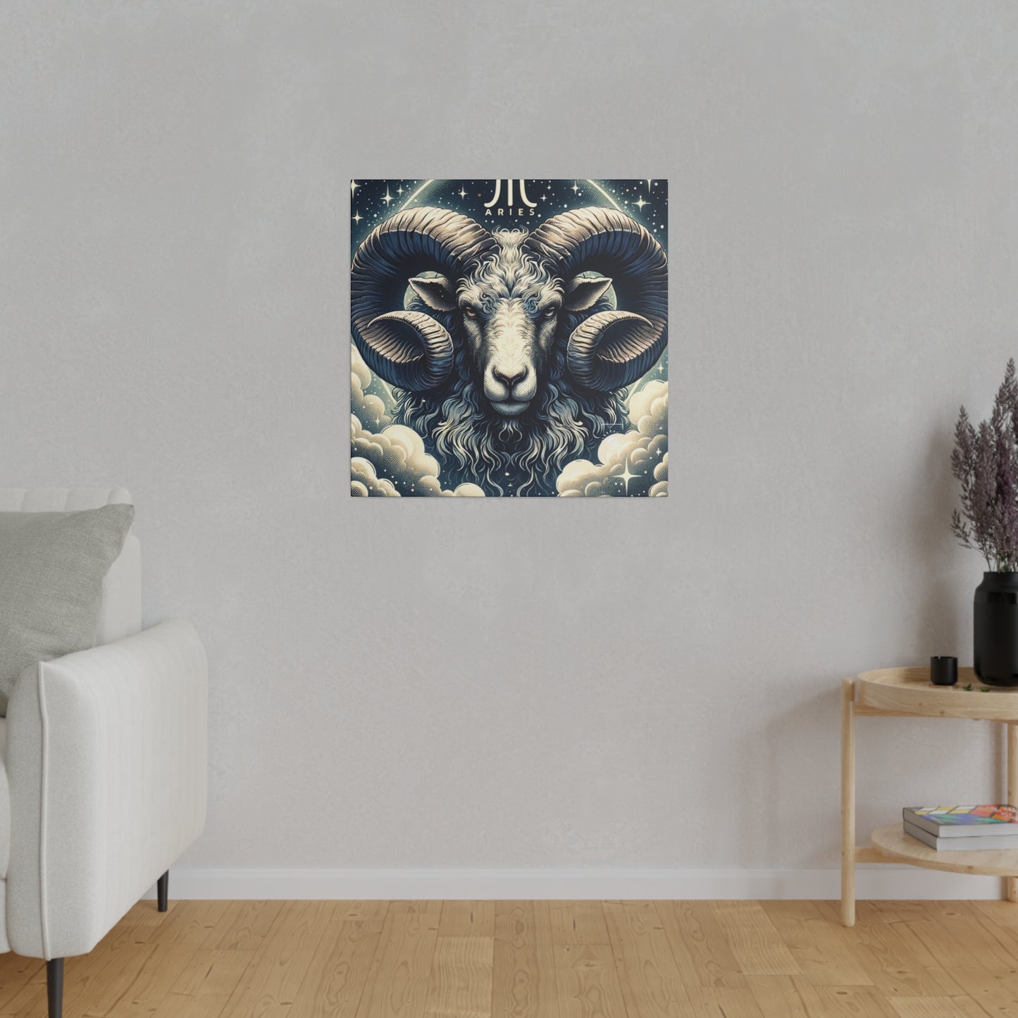 "Celestial Ram Ascendant" - Art Print Canvas