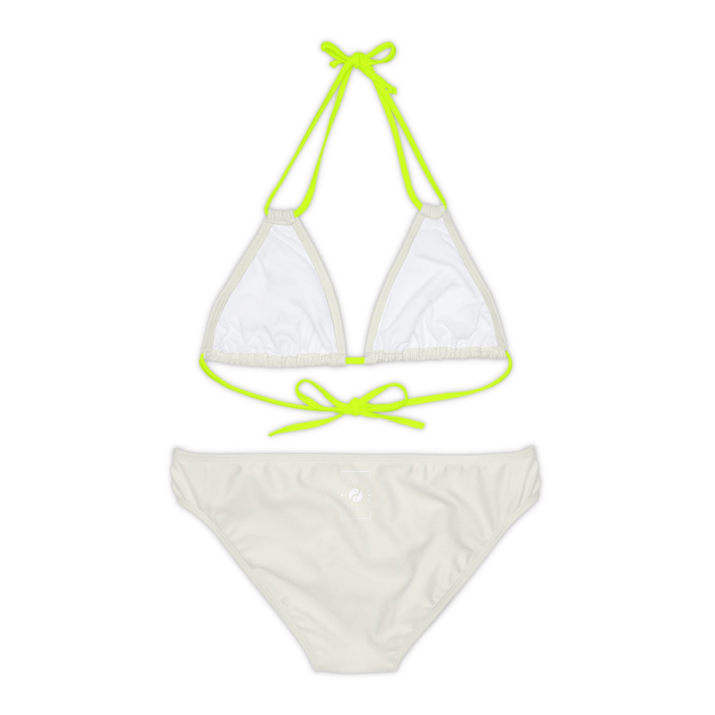 #E9E7DA Ivory - Lace-up Bikini Set