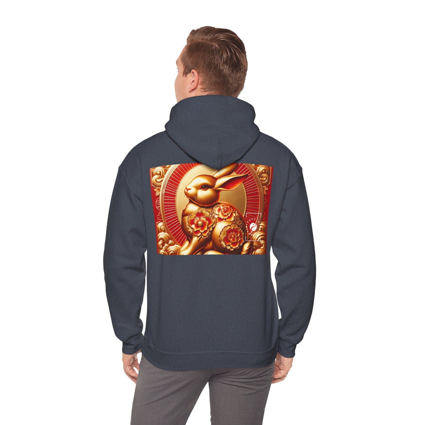 "Golden Blessings: Lunar Rabbit's Resplendence" - Hoodie