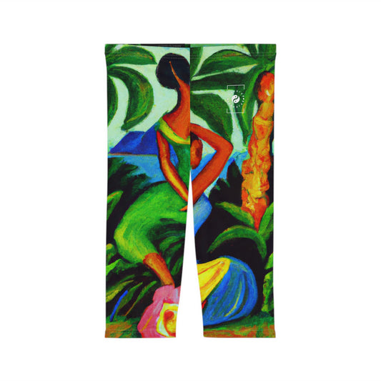 "Tropical Sutra Vivarium" - Capri Shorts
