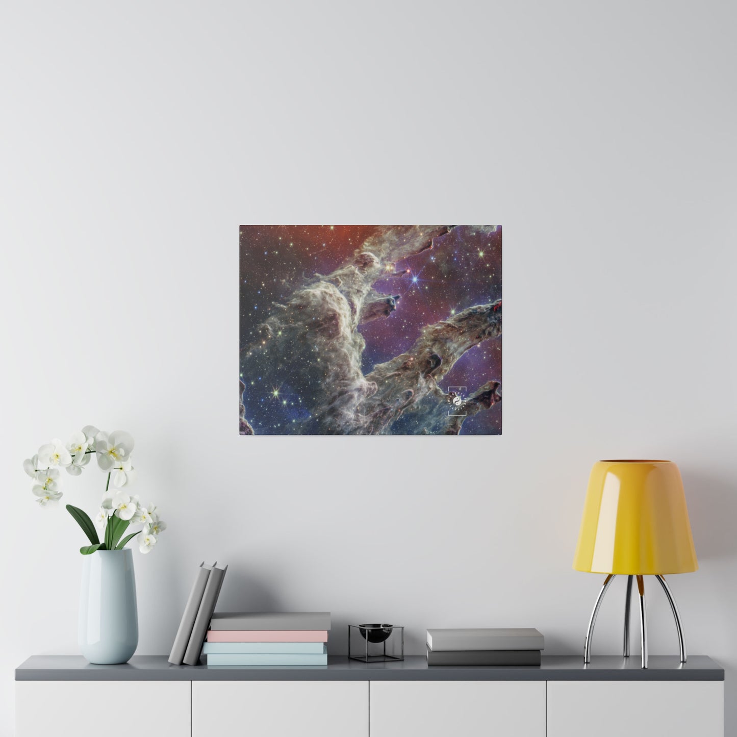 Pillars of Creation (NIRCam and MIRI Composite Image) - JWST Collection - Art Print Canvas