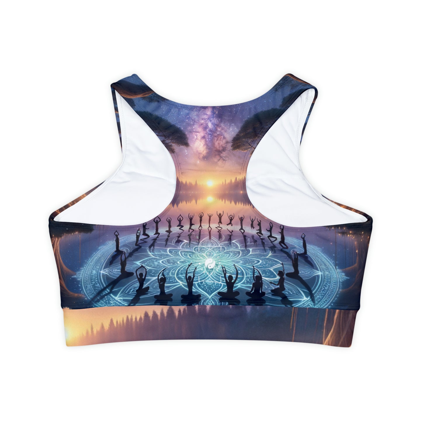 "Celestial Serenity: Mandala's Reflection" - Lined & Padded Sports Bra