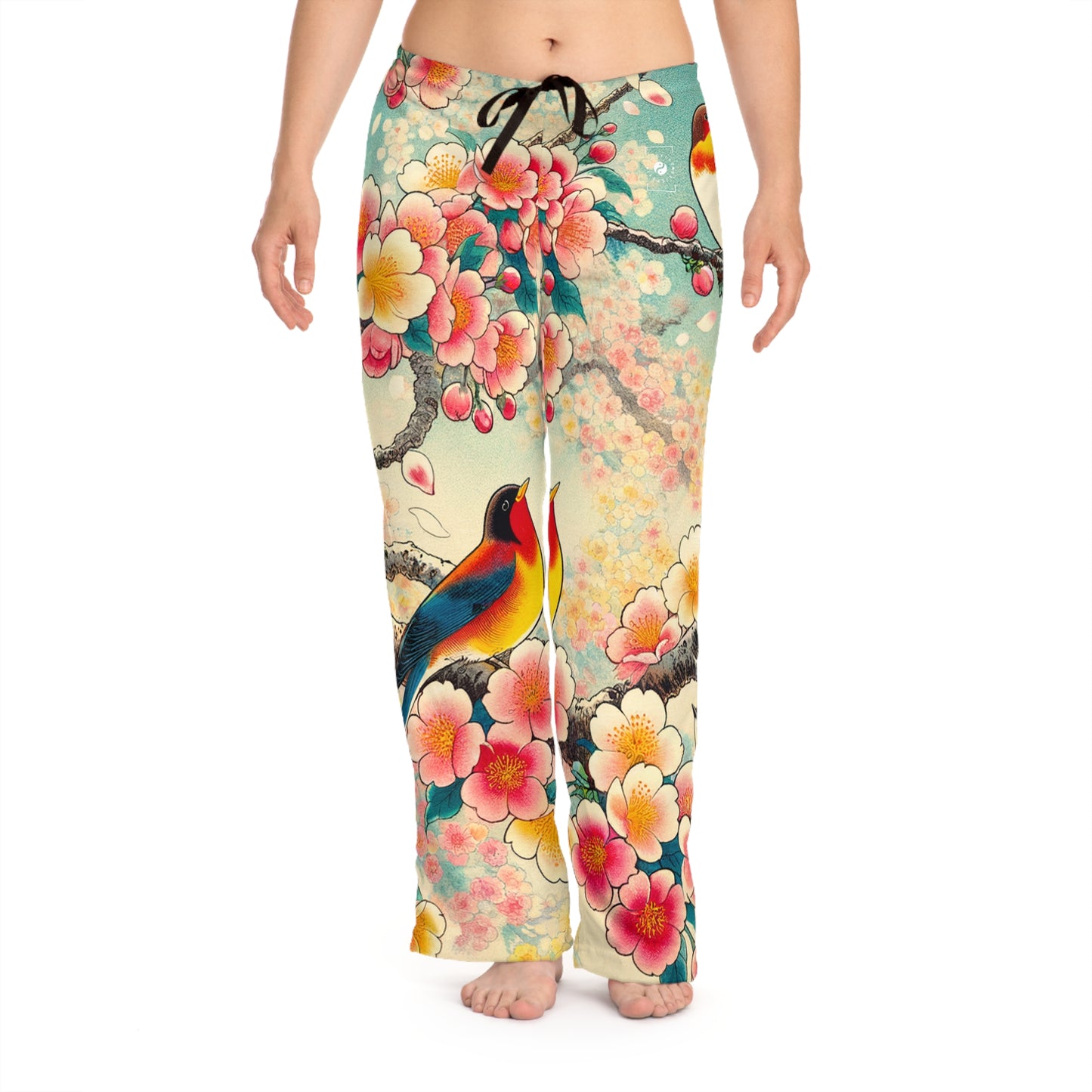 "Verdant Whispers: Sakura Chirping" - Pantalon lounge pour femme