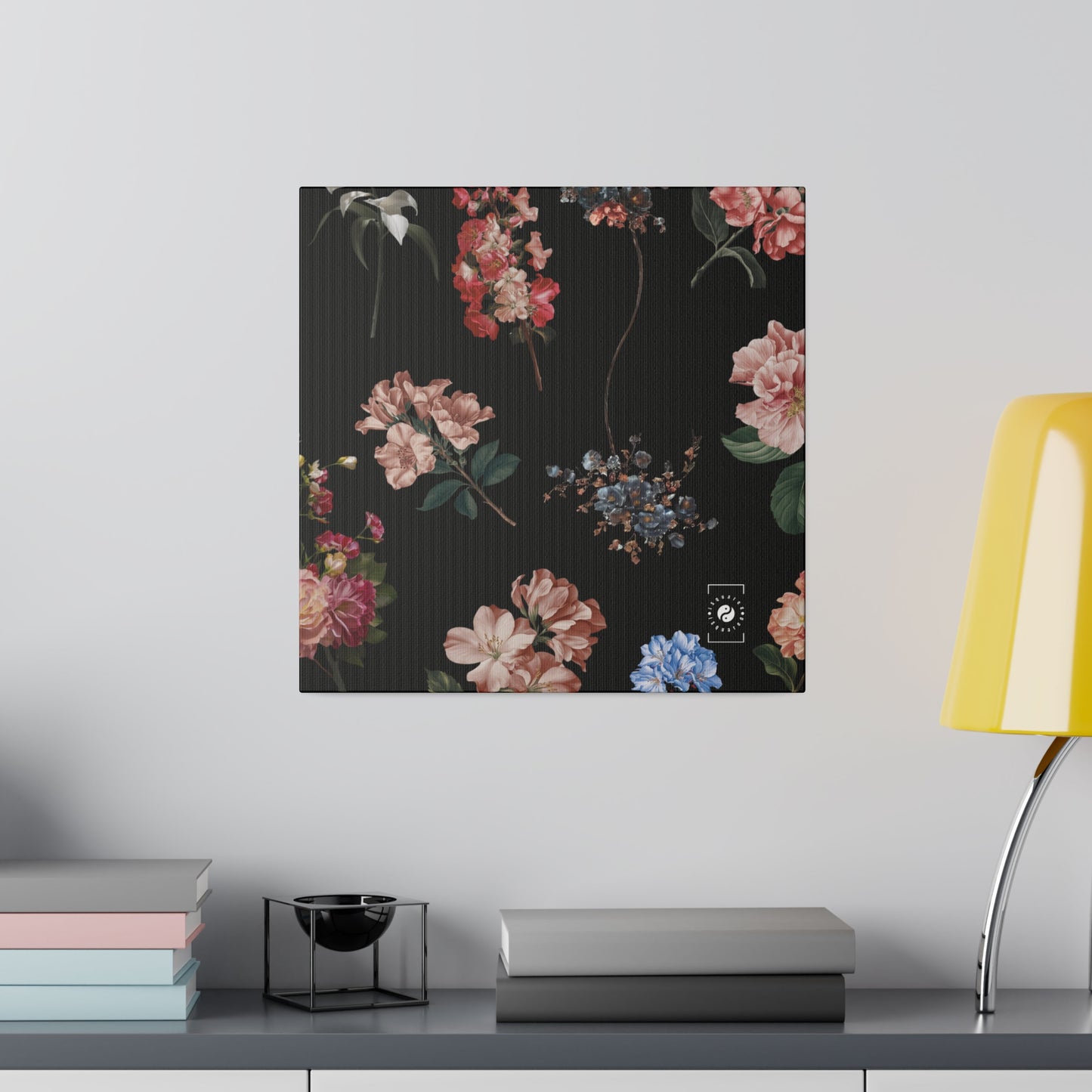 Botanicals on Black - Art Print Canvas