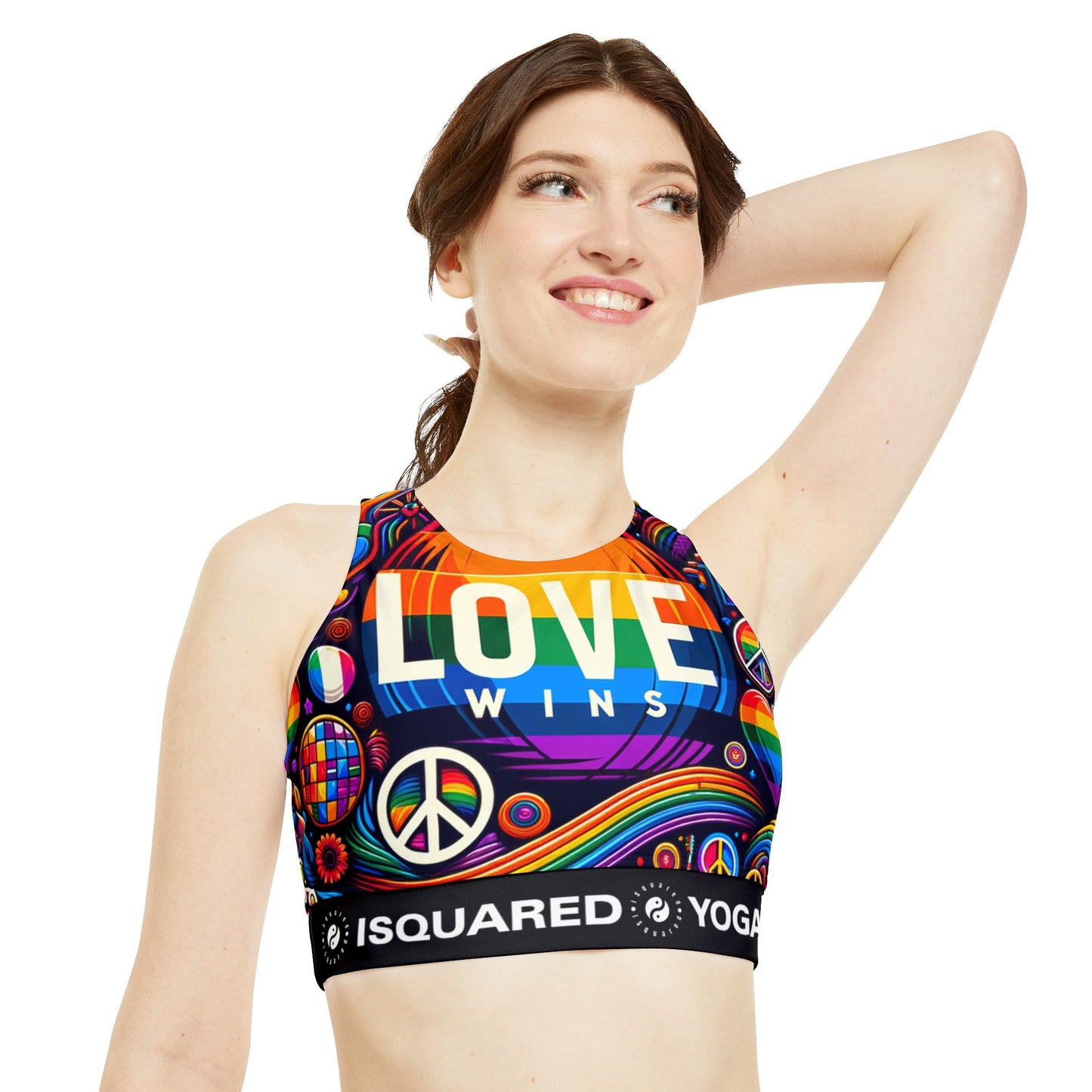 LOVE WINS - High Neck Crop Top