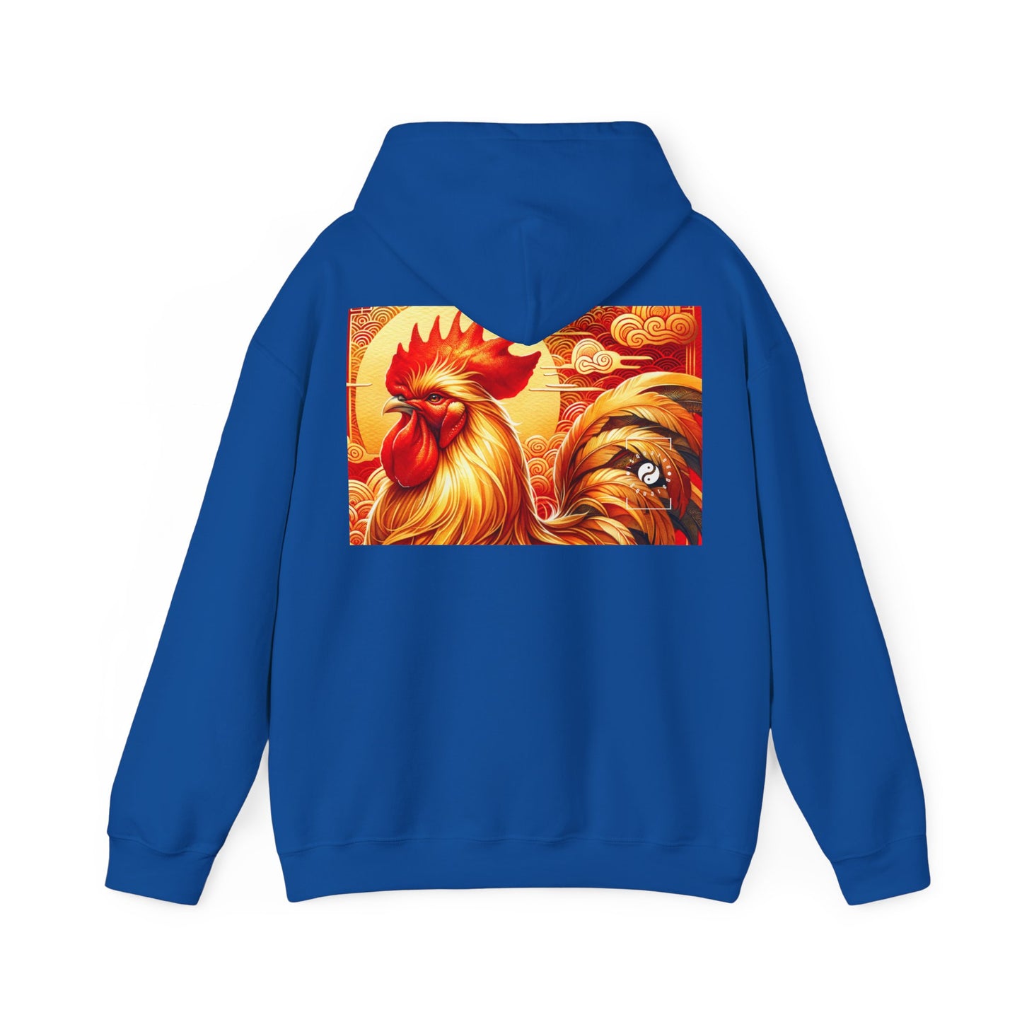 "Crimson Dawn: The Golden Rooster's Rebirth" - Hoodie