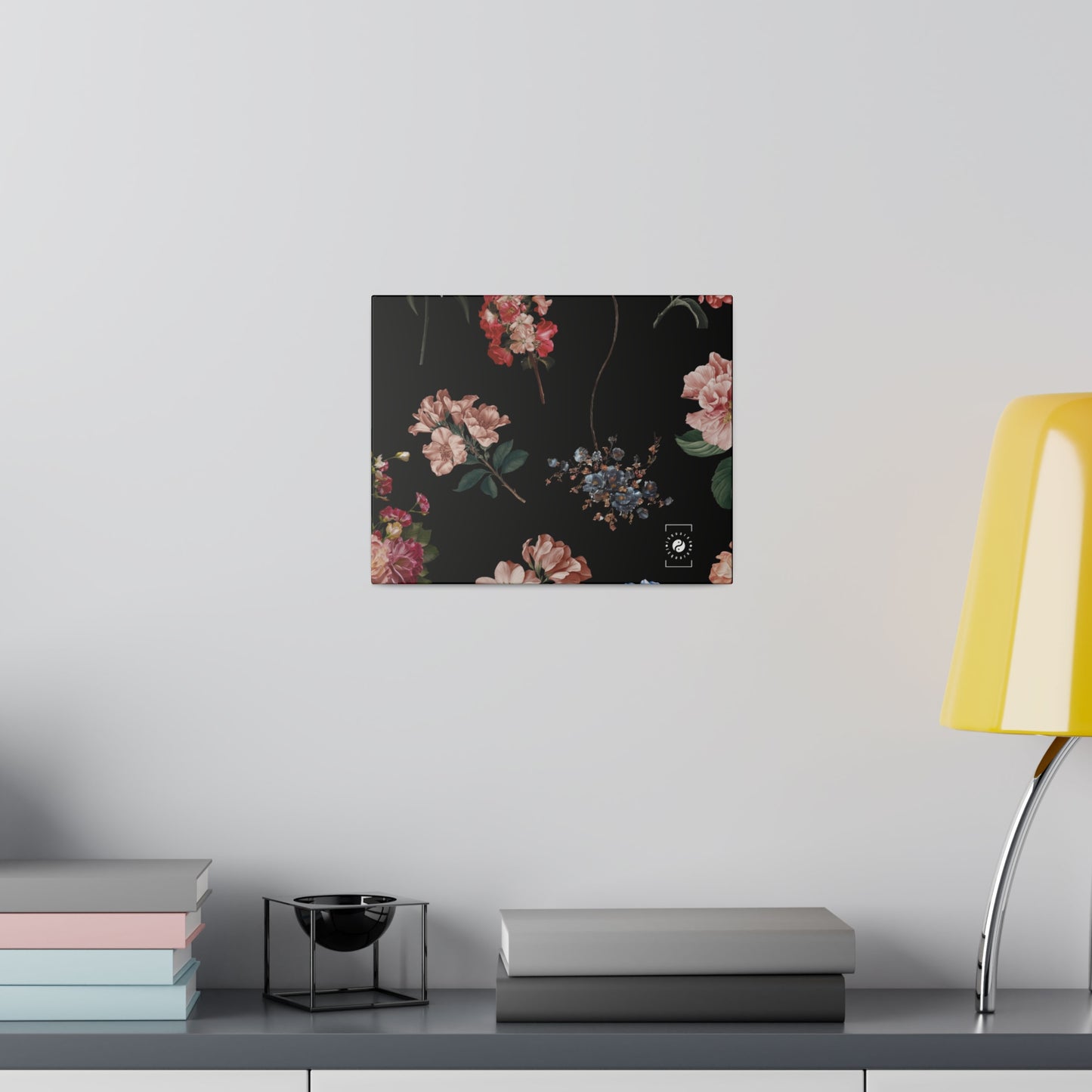 Botanicals on Black - Art Print Canvas