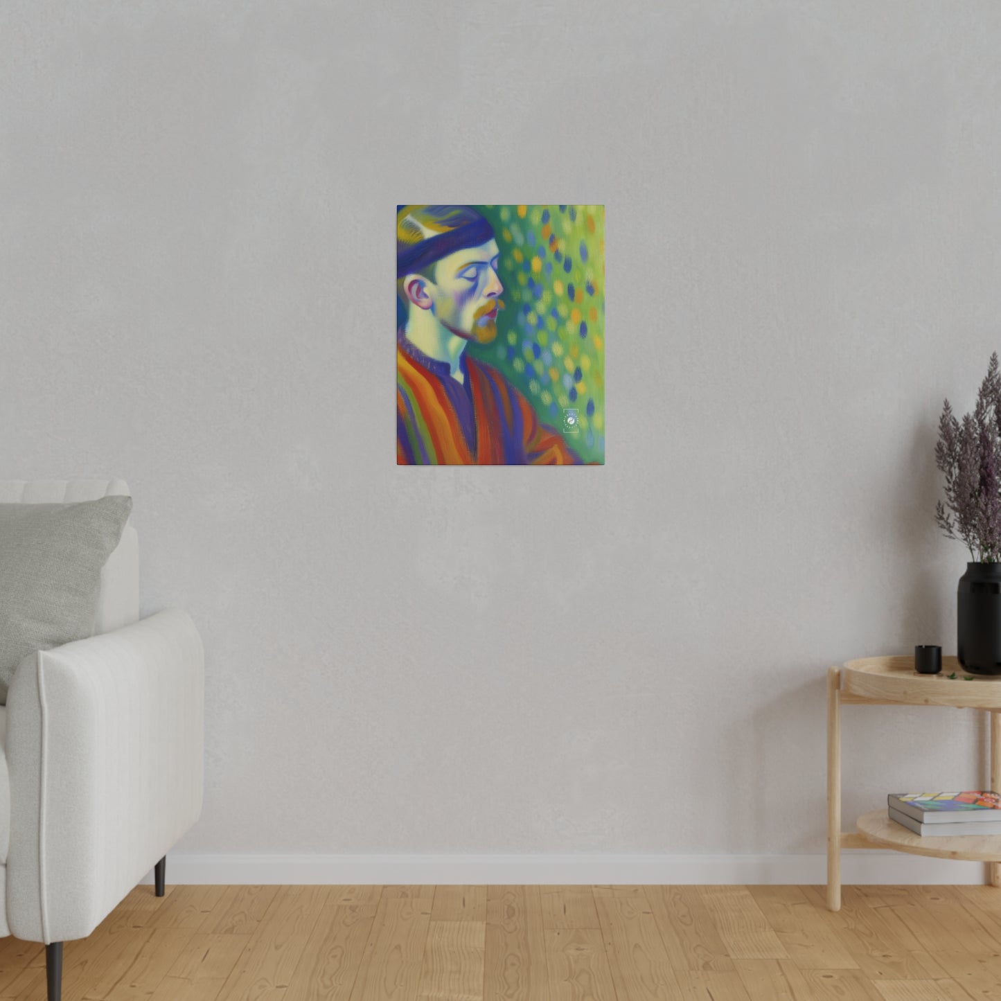 « Résilience sereine : la solitude d'une Frida en teintes » - impression sur toile