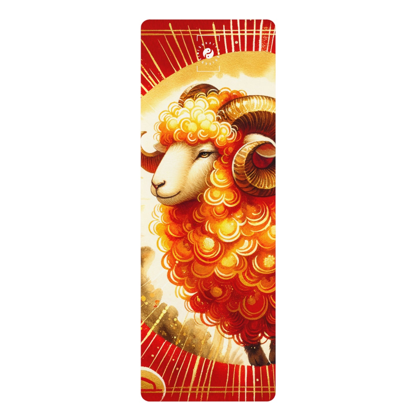 "Auspicious Gold of Divine Ewe: A Lunar New Year Revelry" - Yoga Mat