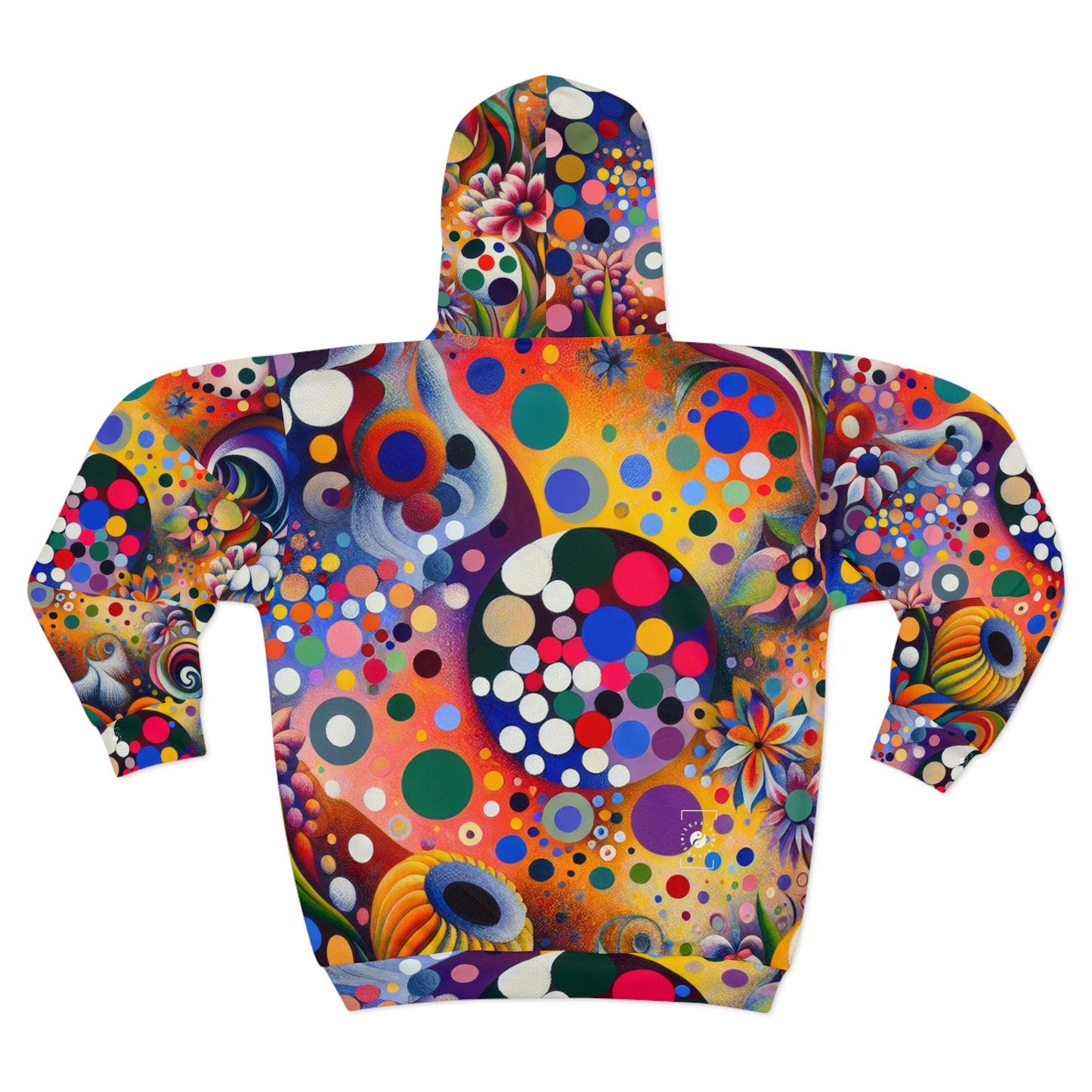 "Polka Petals in Yogic Surrealism: An Artistic Salute to Kusama and Kahlo" - Zip Hoodie